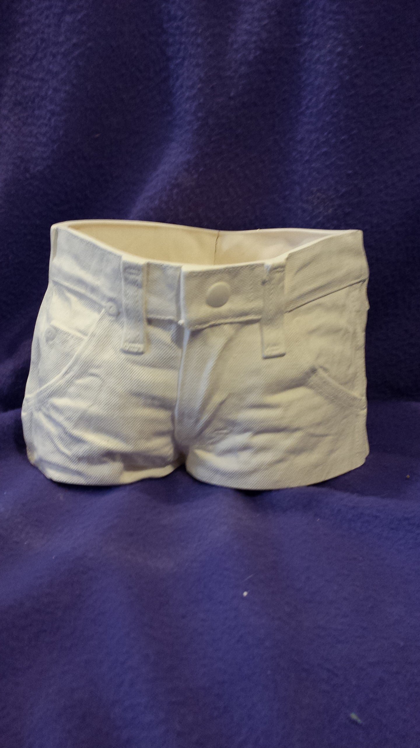 8x6 Inch Denim Planter Ceramic Bisque - Ready to Paint DIY Flower Pot for Home Decor, Garden & Gift Ideas