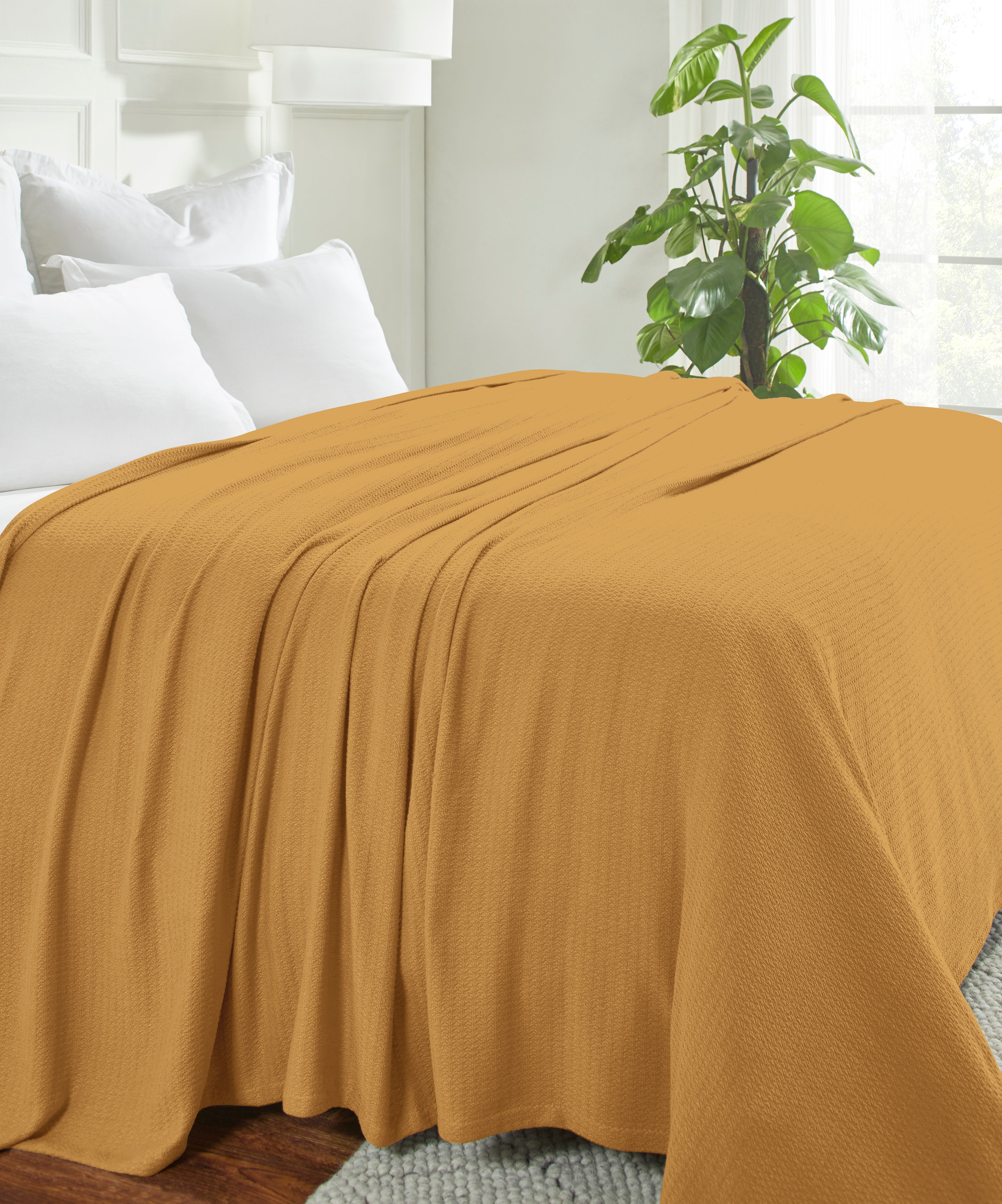 Premium Textured Cotton Waffle Weave Blanket - Soft & Breathable Throw for Bed, Sofa & Couch - Cozy Home Decor Gift for All Seasons