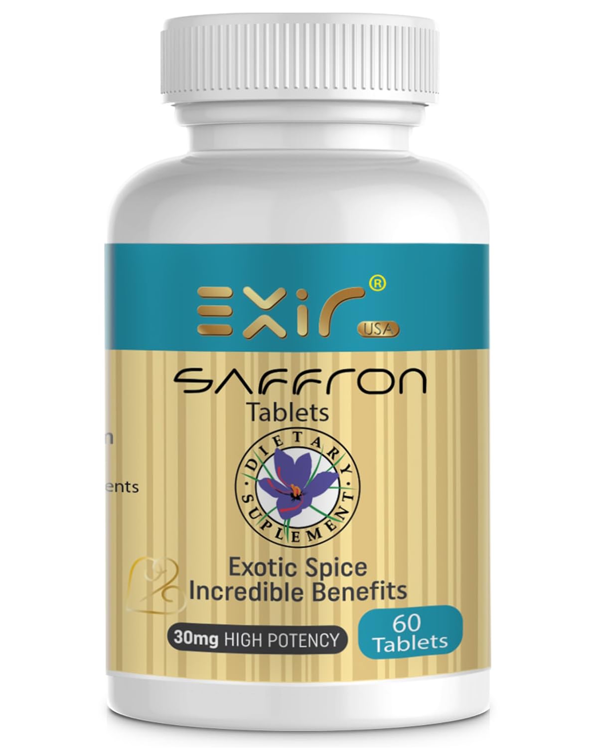 Premium Saffron Supplement for Digestion, Energy & Cognitive Support - 60 Tablets | Enhances Memory, Focus & Vitality - Ideal for Busy Professionals & Students