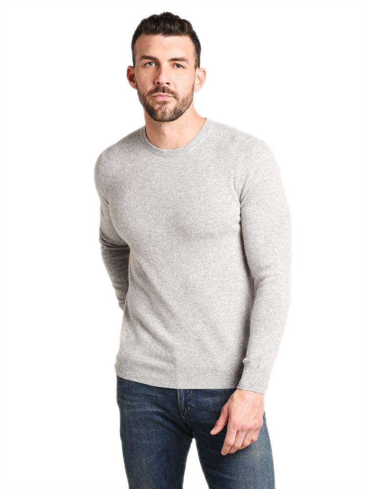 Luxury Men's Cashmere Crew Neck Sweater - Soft & Warm Winter Pullover for Casual & Business Wear
