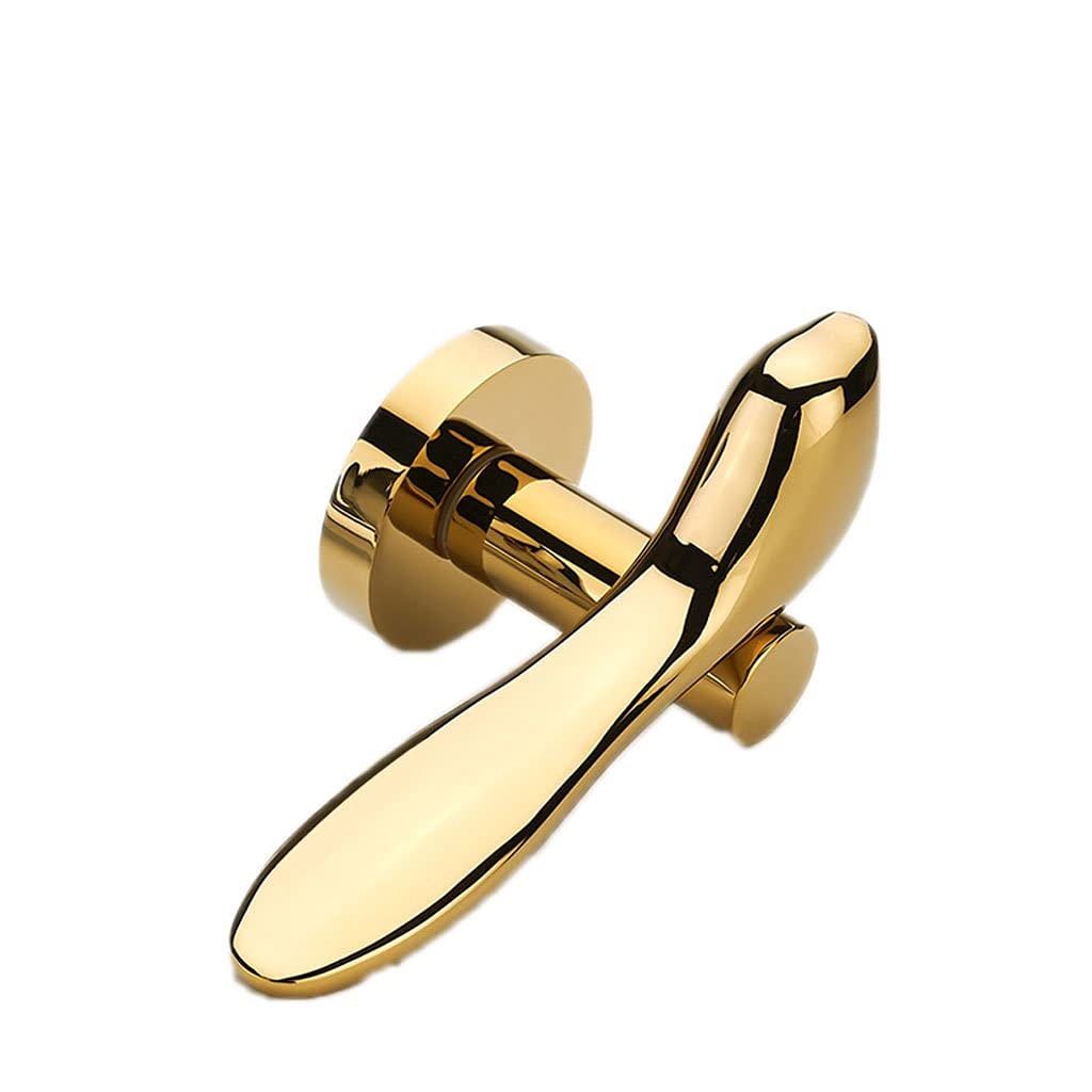 **Silent Metal Door Knob Lever with Key - Bright Chrome Bedroom Bathroom Study Hallway Closet Door Handle Lock - Perfect for Noise-Sensitive Areas & Home Security**