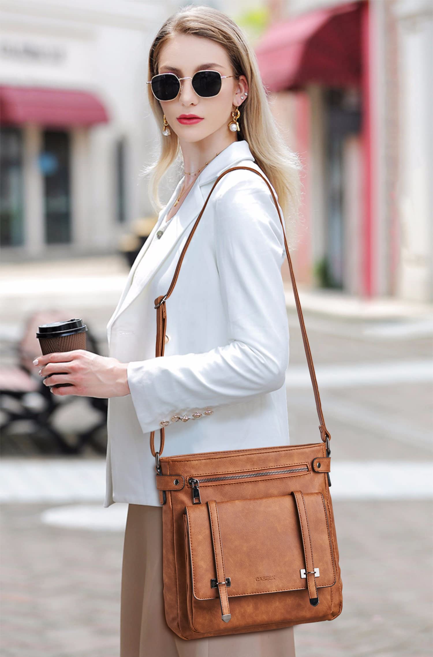 Stylish Leather Crossbody Bags for Women - Medium Size Shoulder Purse Handbag | Perfect for Travel, Shopping & Everyday Use