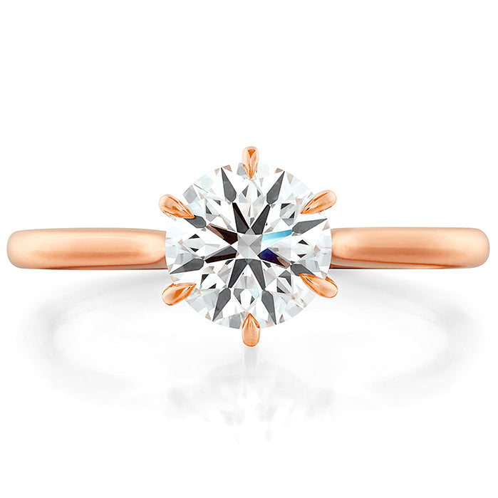 Hearts On Fire Camilla 6 Prong Diamond Engagement Ring - 1.00ct Round Brilliant Cut Solitaire Ring in 14K White Gold - Perfect for Proposals, Anniversaries & Wedding Bands