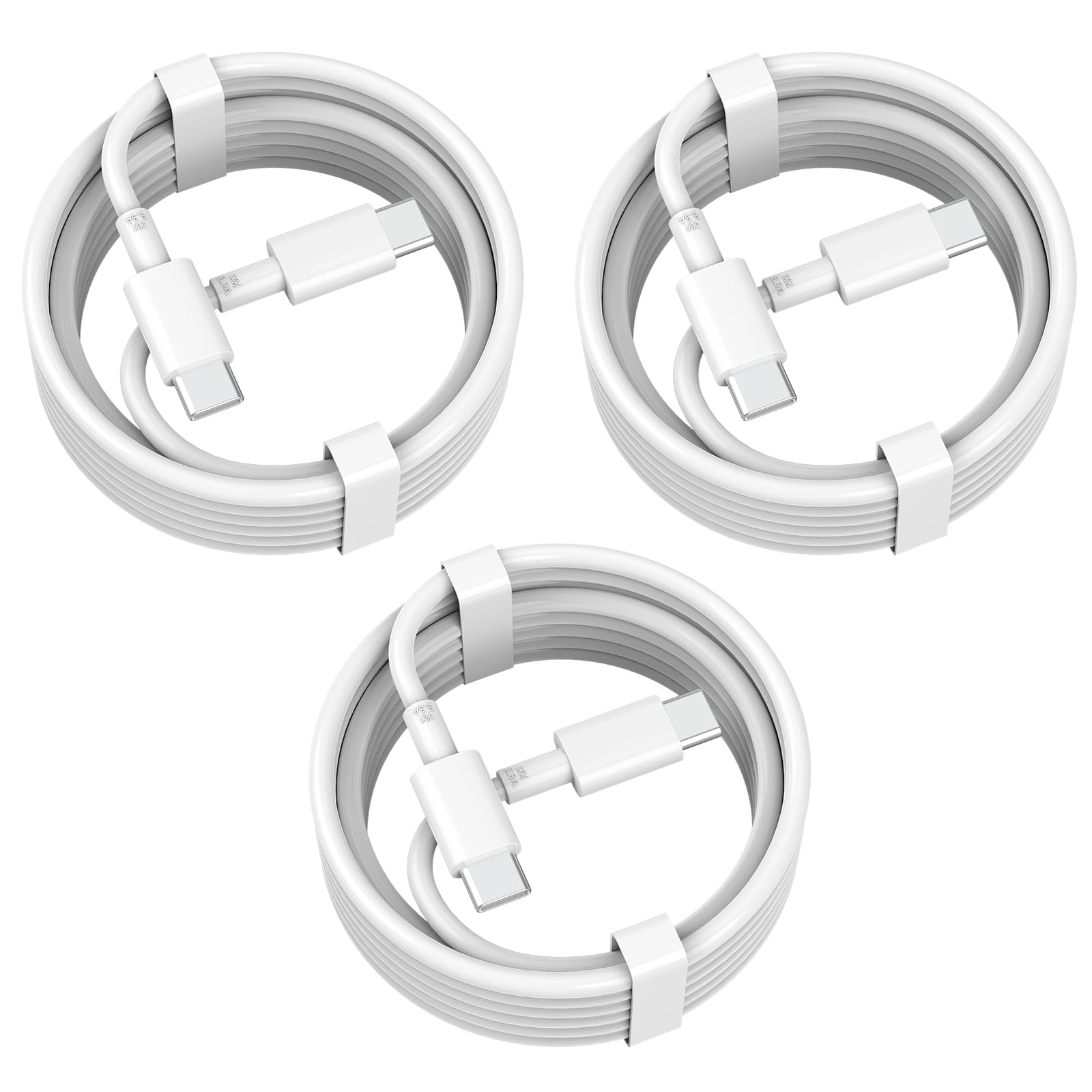 3-Pack 3ft USB C Cable - 65W Fast Charging Cord for iPhone 16 Pro Max/Plus, Samsung S24/S23, iPad Pro 13/12.9/11 inch & Mini 6 | Perfect for Home, Office & Travel Charging