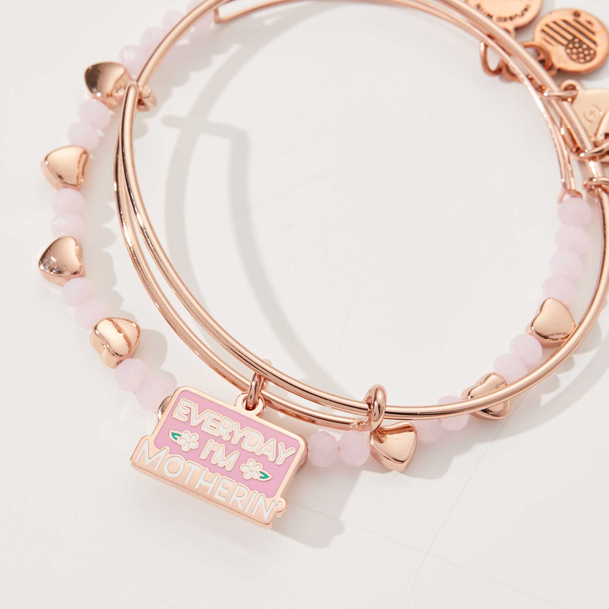 Everyday I'm Motherin' Charm Bangle Bracelet - Trendy Adjustable Women's Jewelry - Perfect for Gifts, Mother's Day & Daily Wear