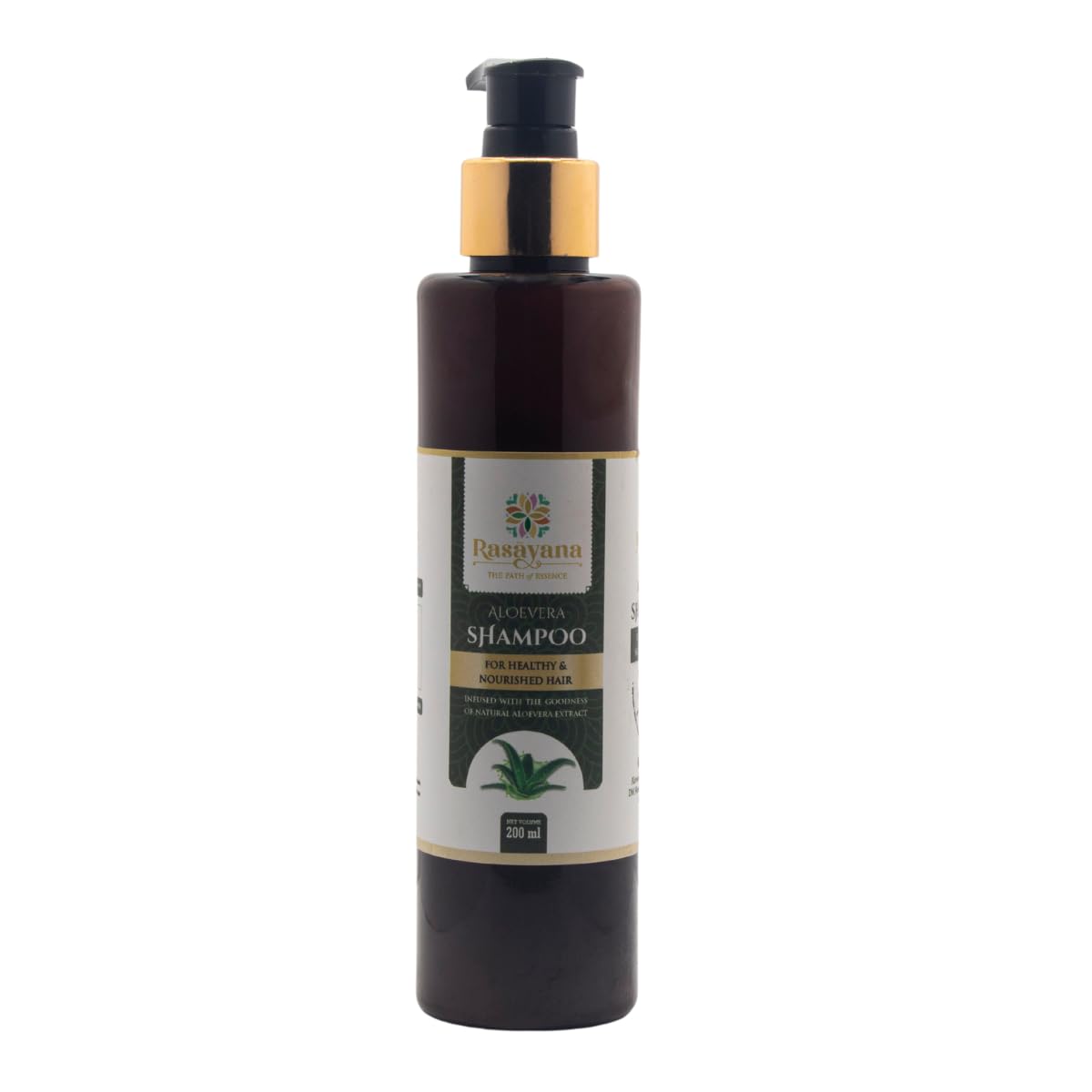 Rasayana Ayurvedic Handmade Aloe Vera Shampoo for Soft Hair & Scalp Refresh | Sulfate & Paraben Free Natural Hair Cleanser | 200ml | Daily Use for Dry, Damaged Hair & Scalp Care