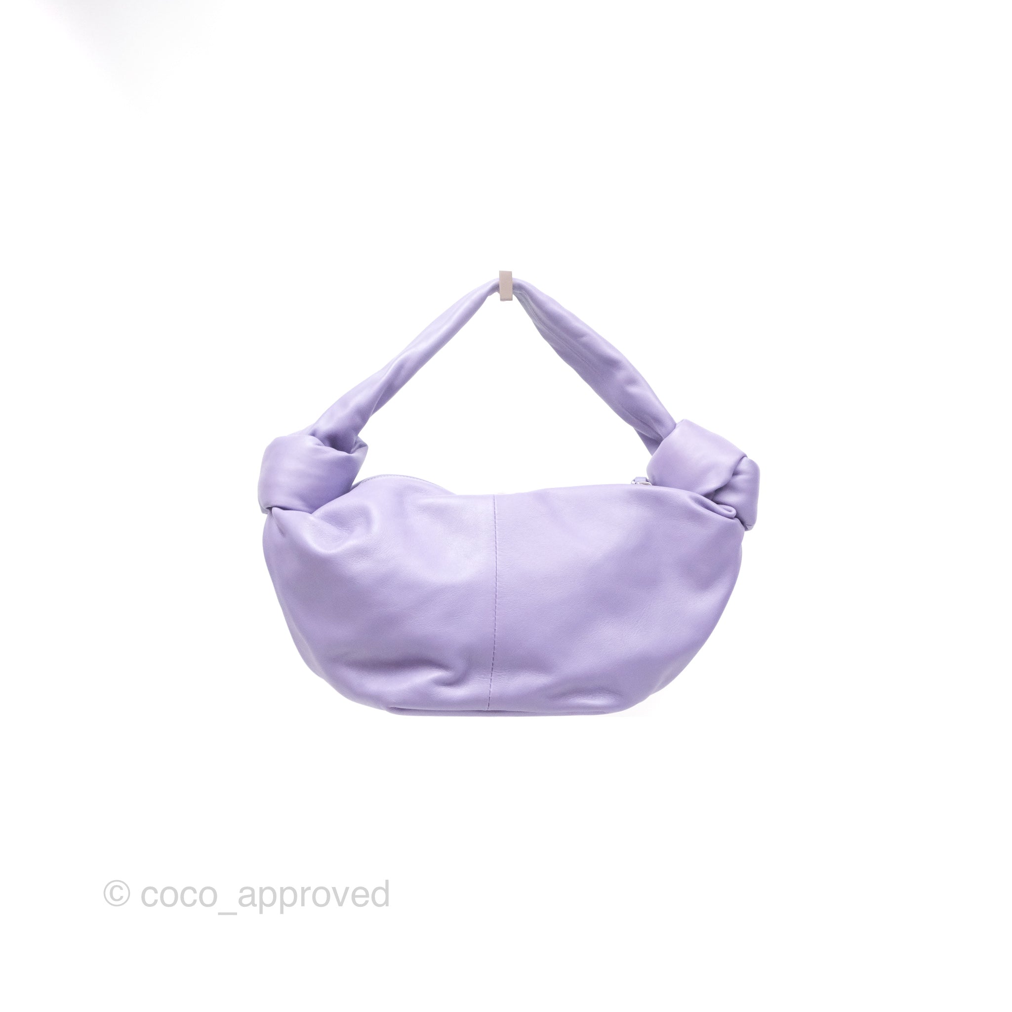 Bottega Veneta Mini Nappa Leather Double Knot Crossbody Bag in Lavender - Perfect for Date Nights & Evening Events