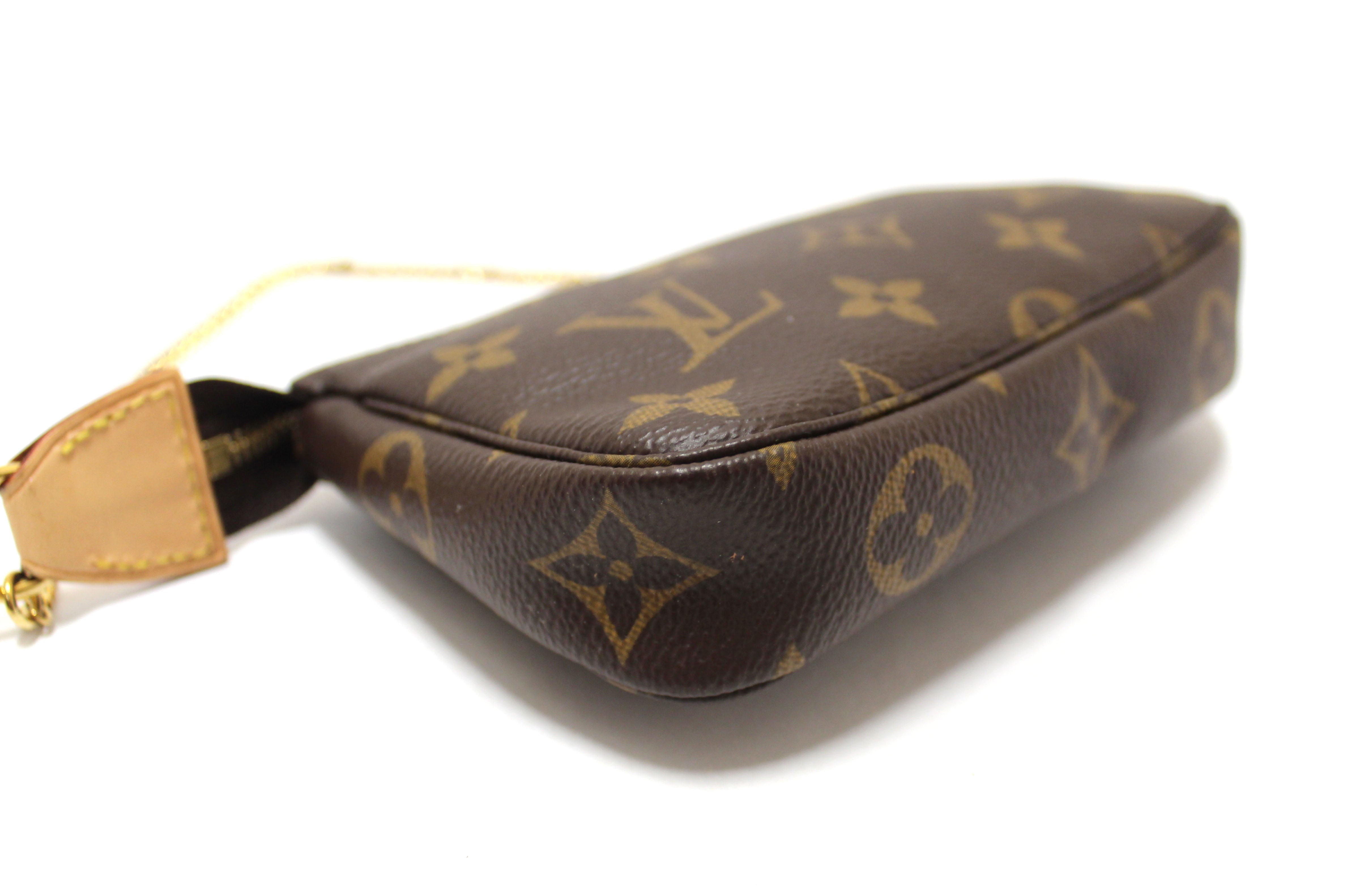 Authentic Louis Vuitton Monogram Canvas Mini Pochette Clutch Bag - Luxury Crossbody Purse for Women, Perfect for Parties, Date Nights & Travel Accessories