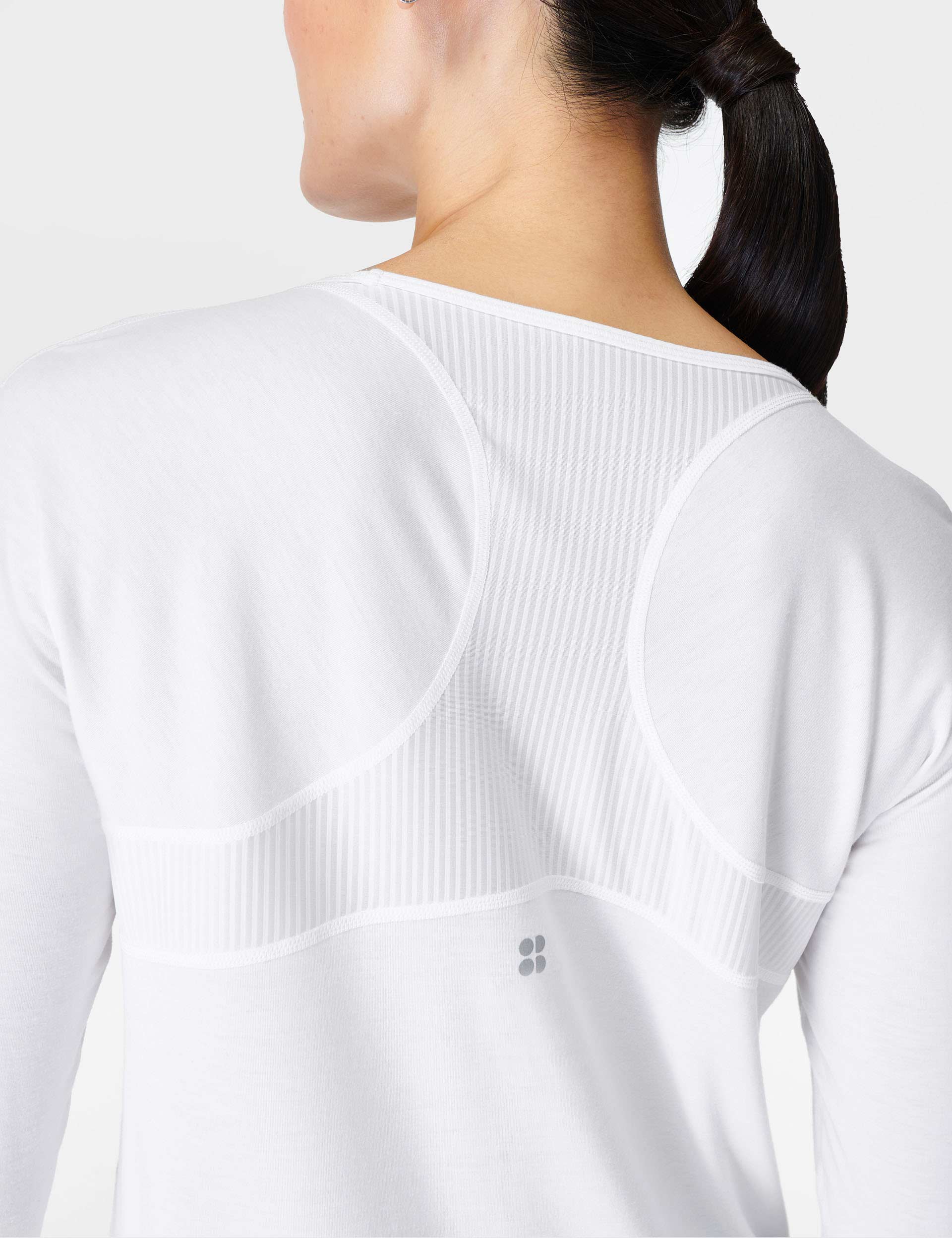 Breathe Easy Running Long Sleeve Top for Women - Moisture Wicking Athletic Shirt - White - Perfect for Jogging, Gym Workouts & Outdoor Activities