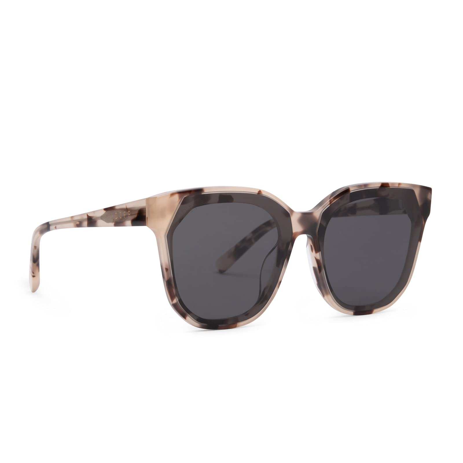 DIFF Gia Designer Oversized Square Sunglasses for Women - UV400 Protection, Blue Acetate Frames - Fashionable & Protective Eyewear for Beach, Driving & Outdoor Activities
