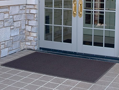 Heavy-Duty Vinyl Mesh Scraper Mat 3' x 10' Brown - Non-Slip Entrance Floor Mat for Home, Office & Commercial Use - Durable Doormat for Mud, Snow & Water Protection