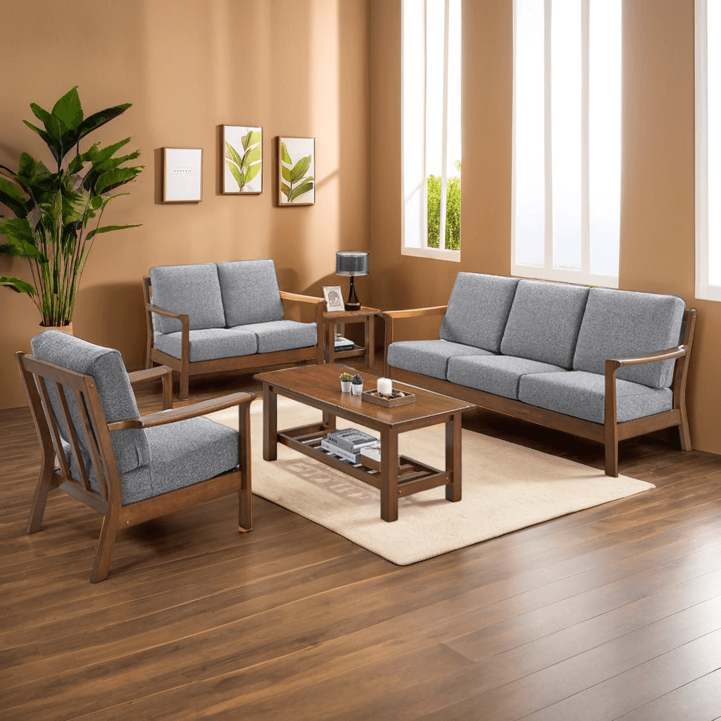 Galadriel Solid Wood Sofa - Modern Living Room Furniture for Home & Office - Perfect for Lounge, Family Room, and Small Spaces