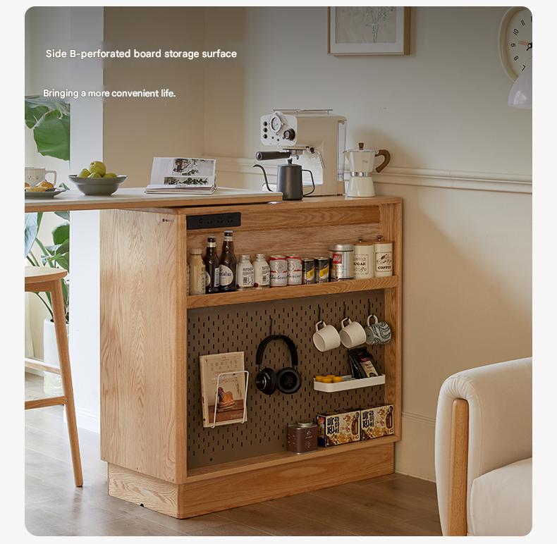 Solid Oak Wood Extendable Bar Table with Rock Plate - Perfect for Kitchen Islands, Dining Rooms & Outdoor Entertaining