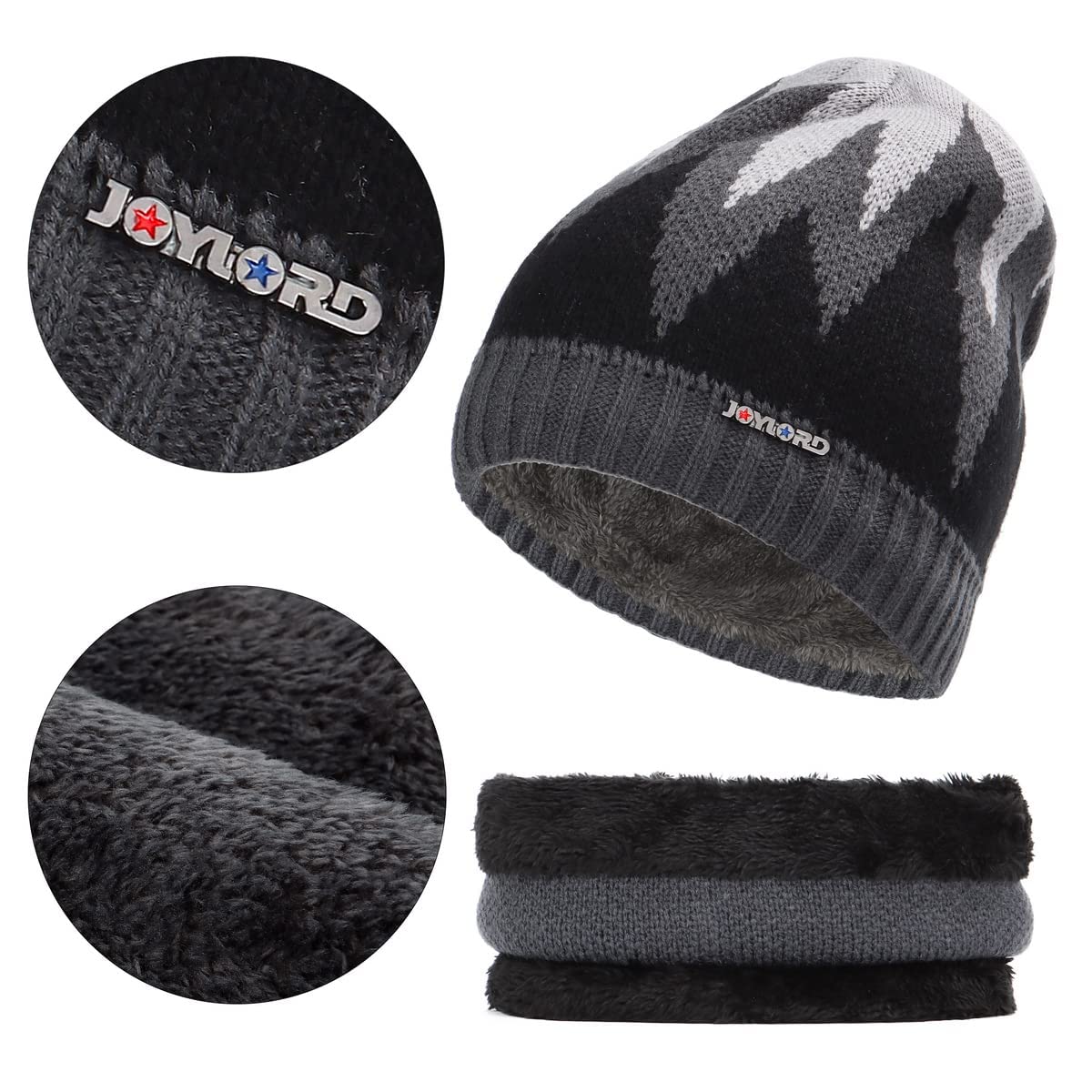 Warm Winter Beanie Hat and Scarf Set for Men & Women - Fleece Lined Knit Skull Cap with Neck Warmer - Perfect for Skiing, Snowboarding & Cold Weather Outdoor Activities