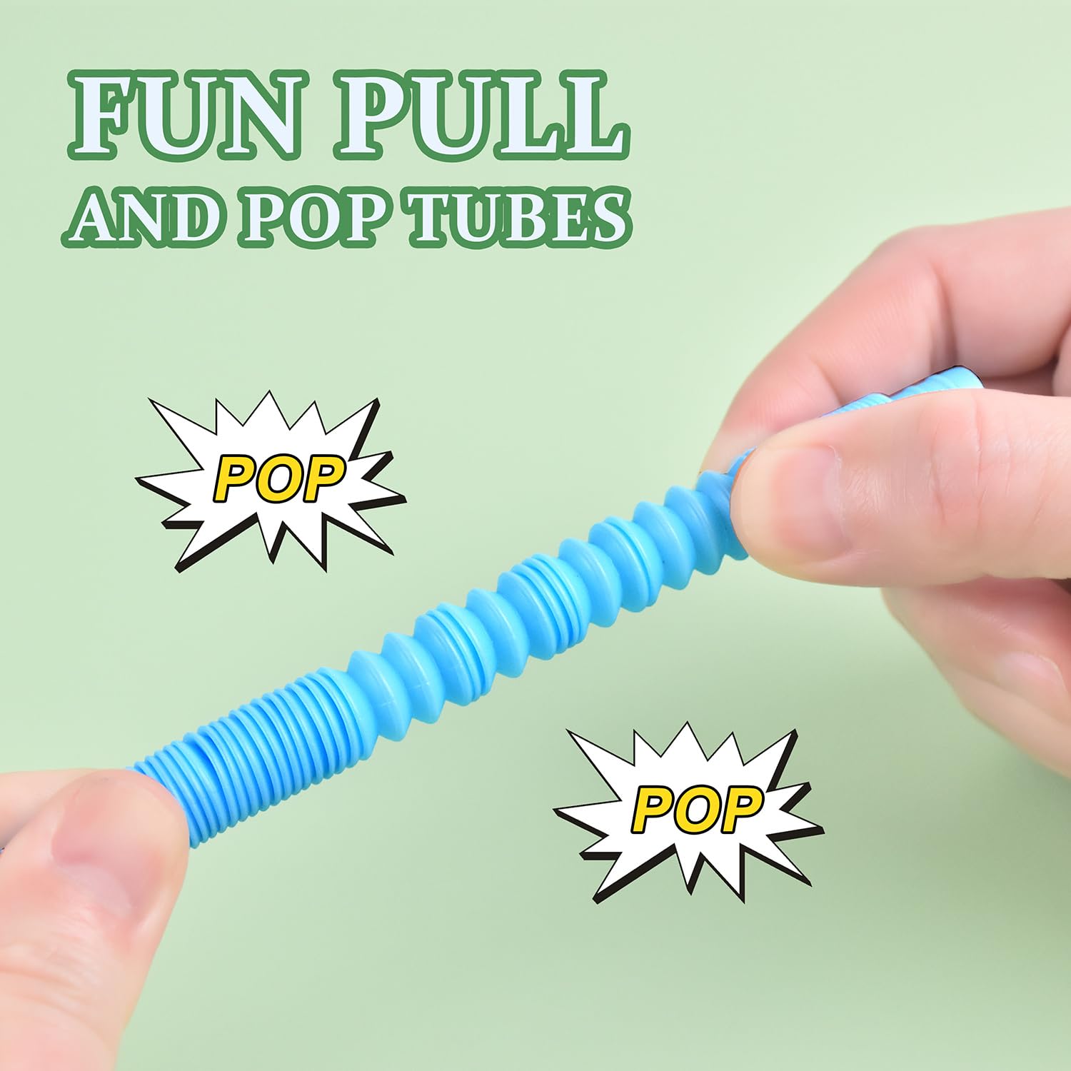 24-Pack Pop Tubes Sensory Toys for Kids - Fidget Toys, Party Favors & Fine Motor Skills Development - Perfect Preschool Gifts for Boys & Girls, Autism & Anxiety Relief - Great for Classroom, Birthday Parties & Stress Relief