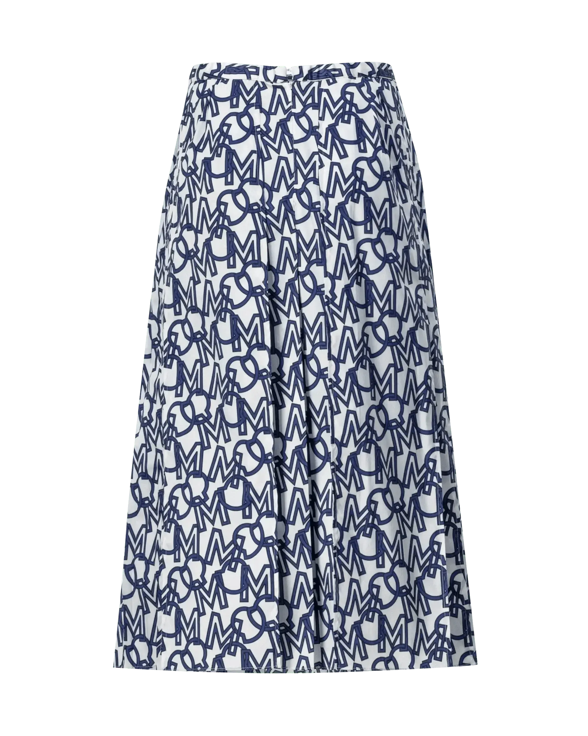 Stylish Anagram Printed Midi Skirt for Women - Floral Pattern A-Line Skirt with Elastic Waist - Perfect for Office, Date Night & Summer Outfits