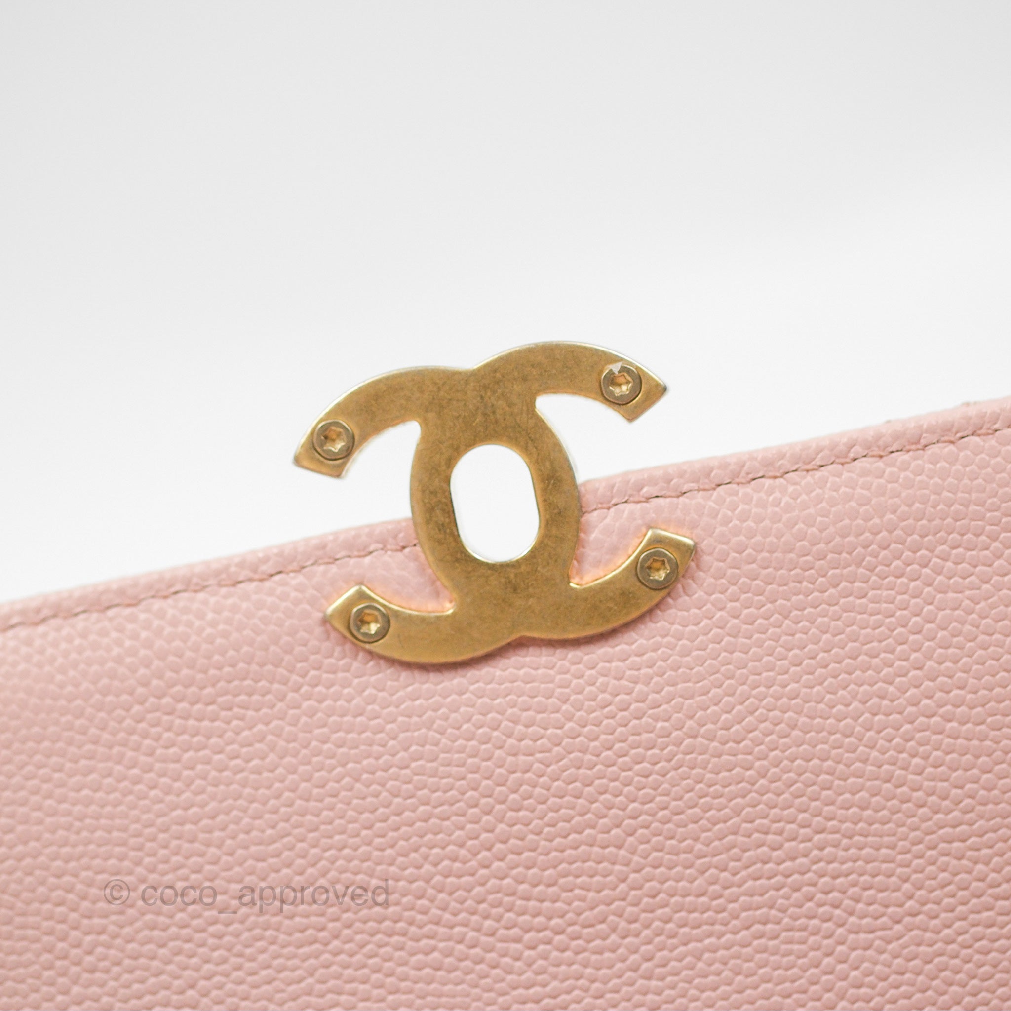Chanel Carry Me Top Handle Flap Bag Pink Caviar Leather with Aged Gold Hardware - Perfect for Date Night & Special Occasions