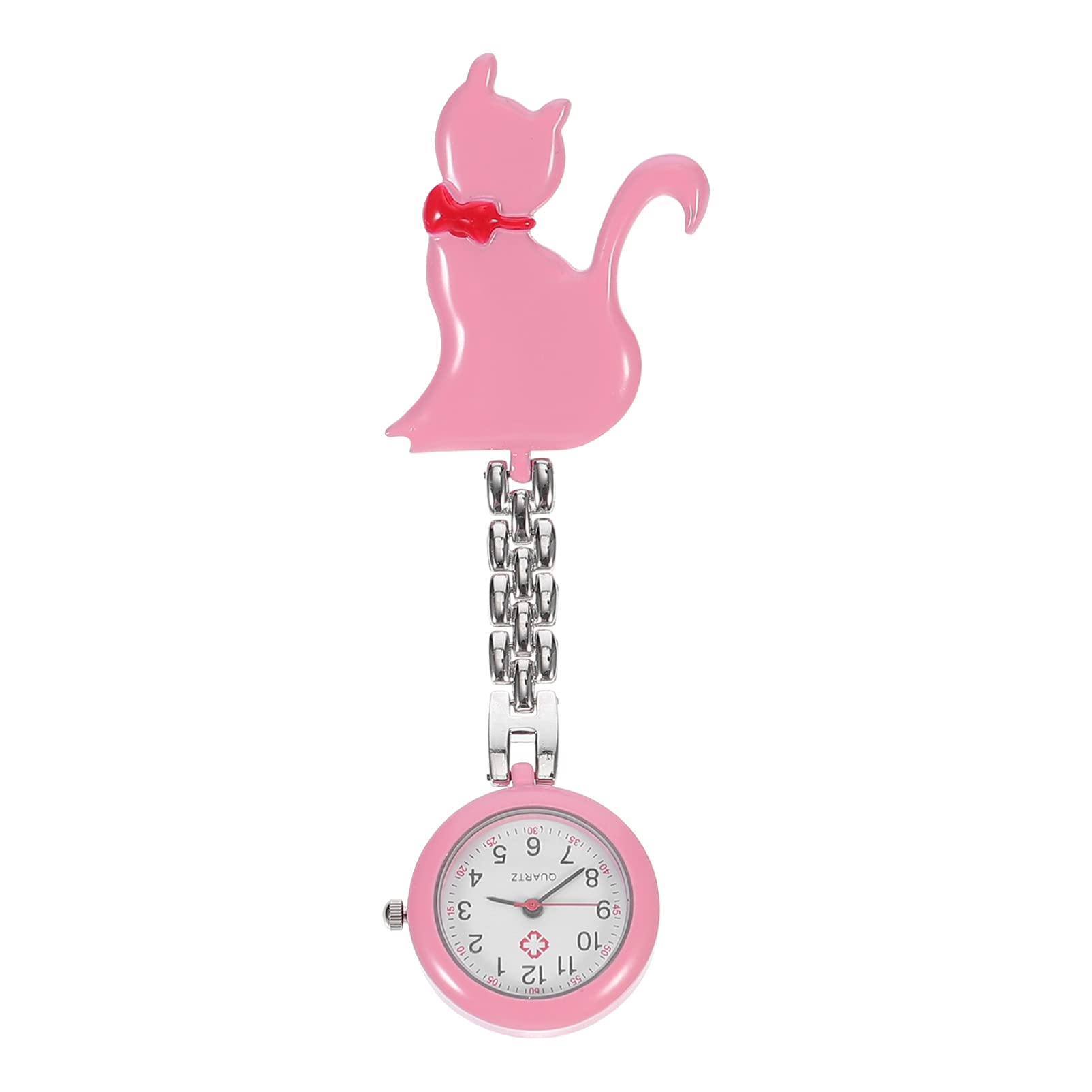 Vintage Hemobllo Pocket Watch Lapel Pin - Digital Cat Kitten Brooch Watch with Luminous Display for Students & Collectors | Perfect for Formal Events, Cosplay, and Unique Gift Ideas