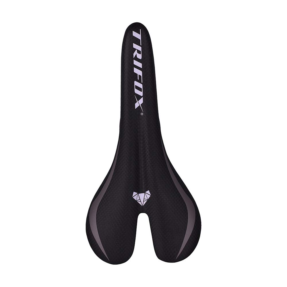 2021 Lightweight Carbon Fiber Bike Seat - Comfortable Bicycle Saddle with Premium Leather Cover for Road & Mountain Bikes - Perfect for Long Distance Cycling, Commuting and Outdoor Adventures