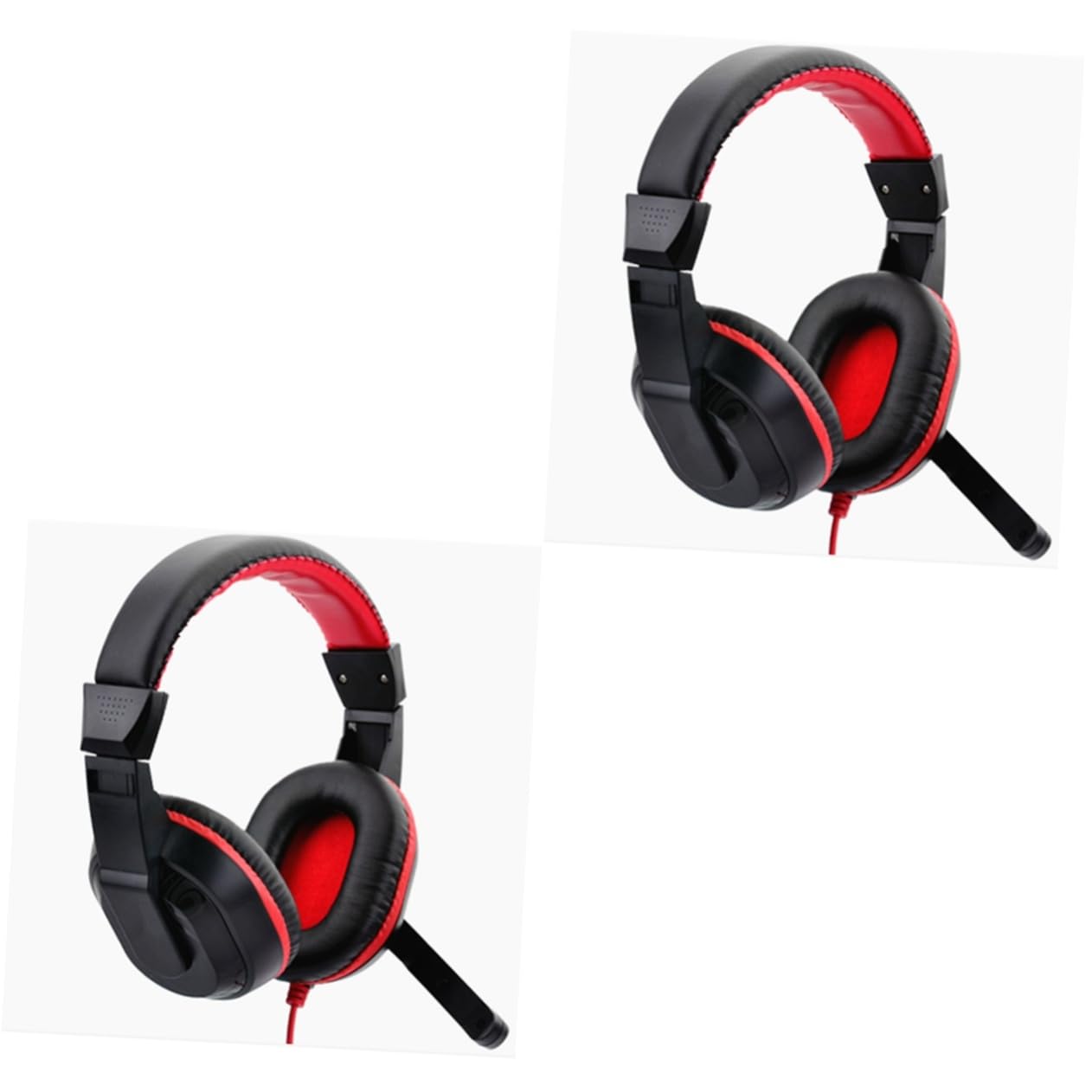 Mikikit 2-Pack Over-Ear Noise Cancelling Headphones with Microphone - Wired Stereo Gaming Headset for PC, Laptop, Computer (Perfect for Online Gaming, Video Calls & Remote Work)
