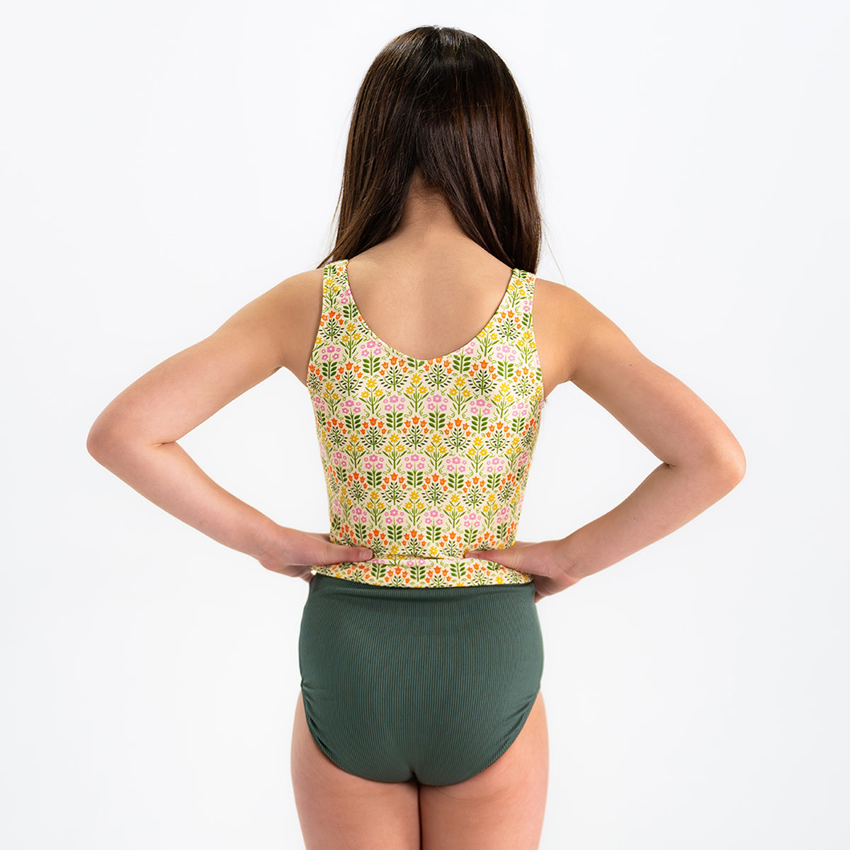 Girls V Neck Tankini Top - Comfortable Swimwear for Kids - Perfect for Beach, Pool & Summer Activities