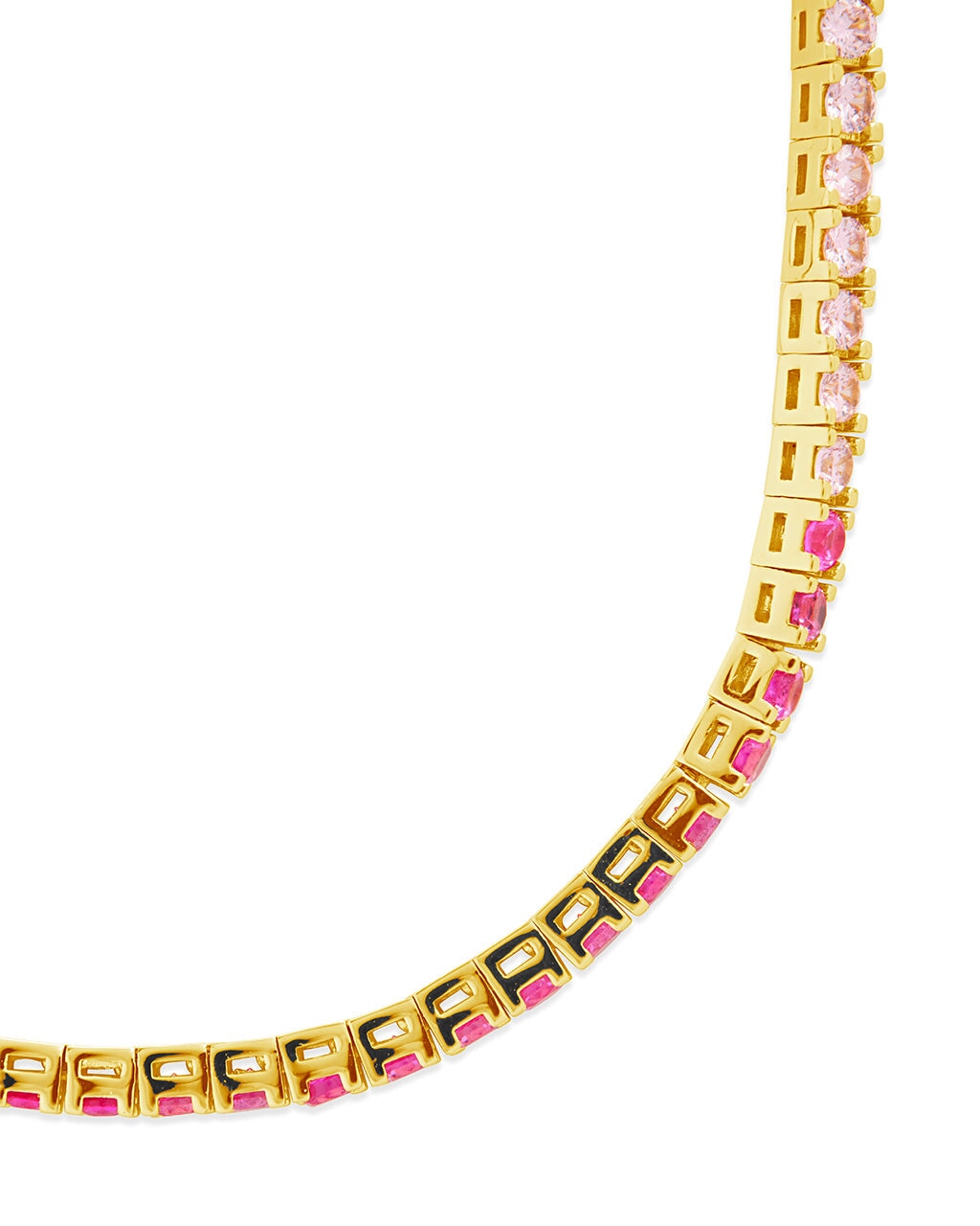 Elegant Pink Tennis Bracelet for Women | 14K Gold Plated Cubic Zirconia | Perfect for Weddings, Parties & Everyday Wear