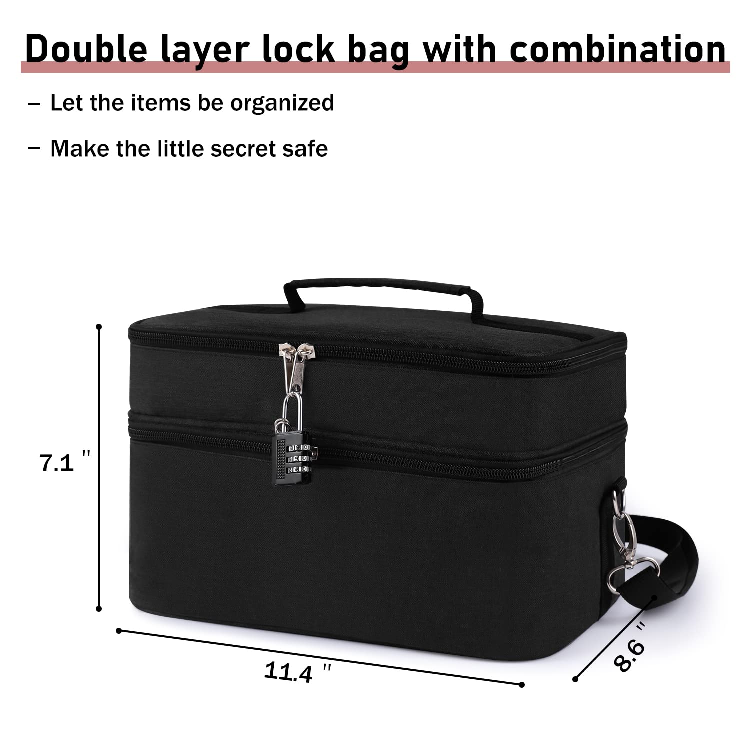 Secure Locking Storage Box for Travel & Toys - Durable Game Toy Organizer Bag with Zipper for Kids, Home & Outdoor Use