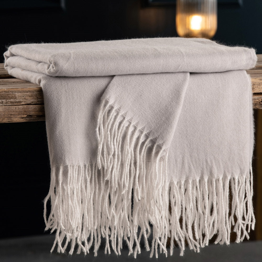Galway Crystal Pearl Grey Throw Blanket - Soft & Luxurious Knit Bedspread for Couch, Sofa, and Bed - Perfect for Cozy Nights and Home Decor