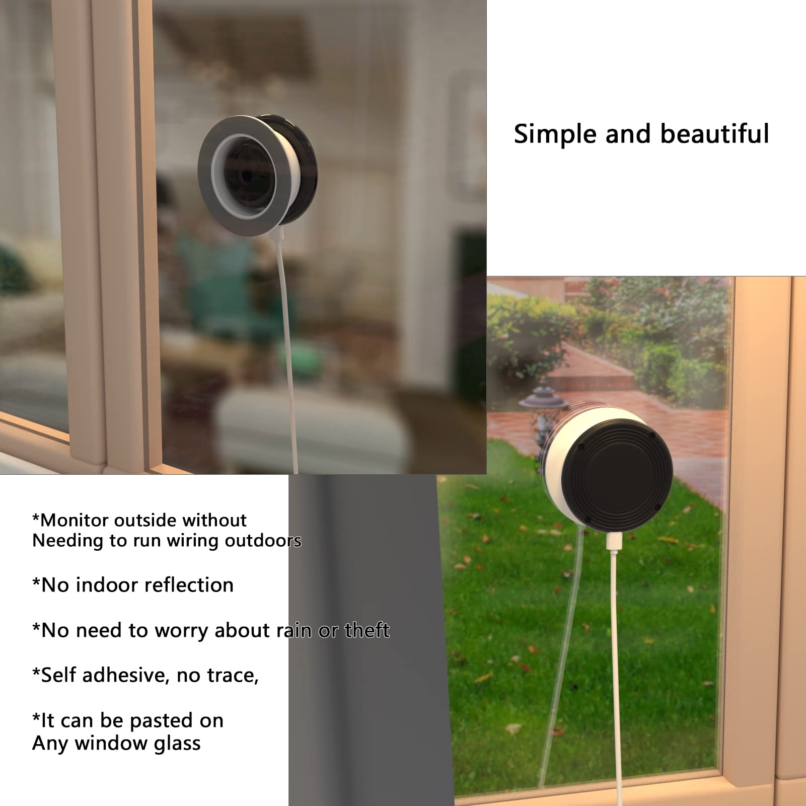 Window Mount for Yi Smart Home Camera - 2 Pack, No Indoor Reflections, Through Window Use - Perfect for Home Security, Baby Monitoring & Pet Watching