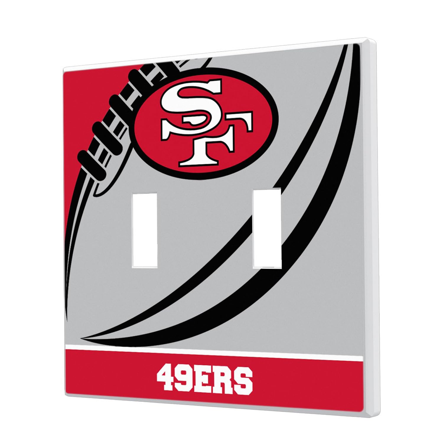 NFL Team Logo Double Toggle Light Switch Plate Cover - Decorative Wall Plate for Bedroom, Living Room, Game Room & Man Cave - Officially Licensed NFL Football Home Decor
