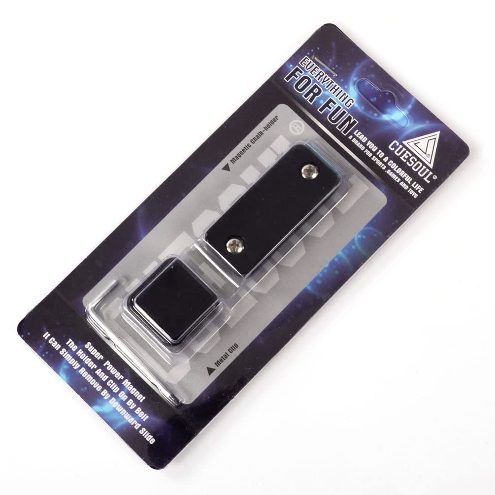 CUESOUL Magnetic Pool Cue Chalk Holder - Billiard Accessory with Belt Clip | Secure & Convenient Chalk Holder for Pool Players | Perfect for Bars, Game Rooms & Professional Tournaments