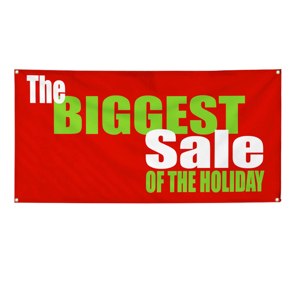 Vinyl Banner - 48x96 Inches, Weatherproof & Durable with 8 Grommets - Perfect for Outdoor Business Signs, Yard Sales & Holiday Promotions (Multiple Sizes Available) - Ideal for Storefronts, Events & Industrial Use