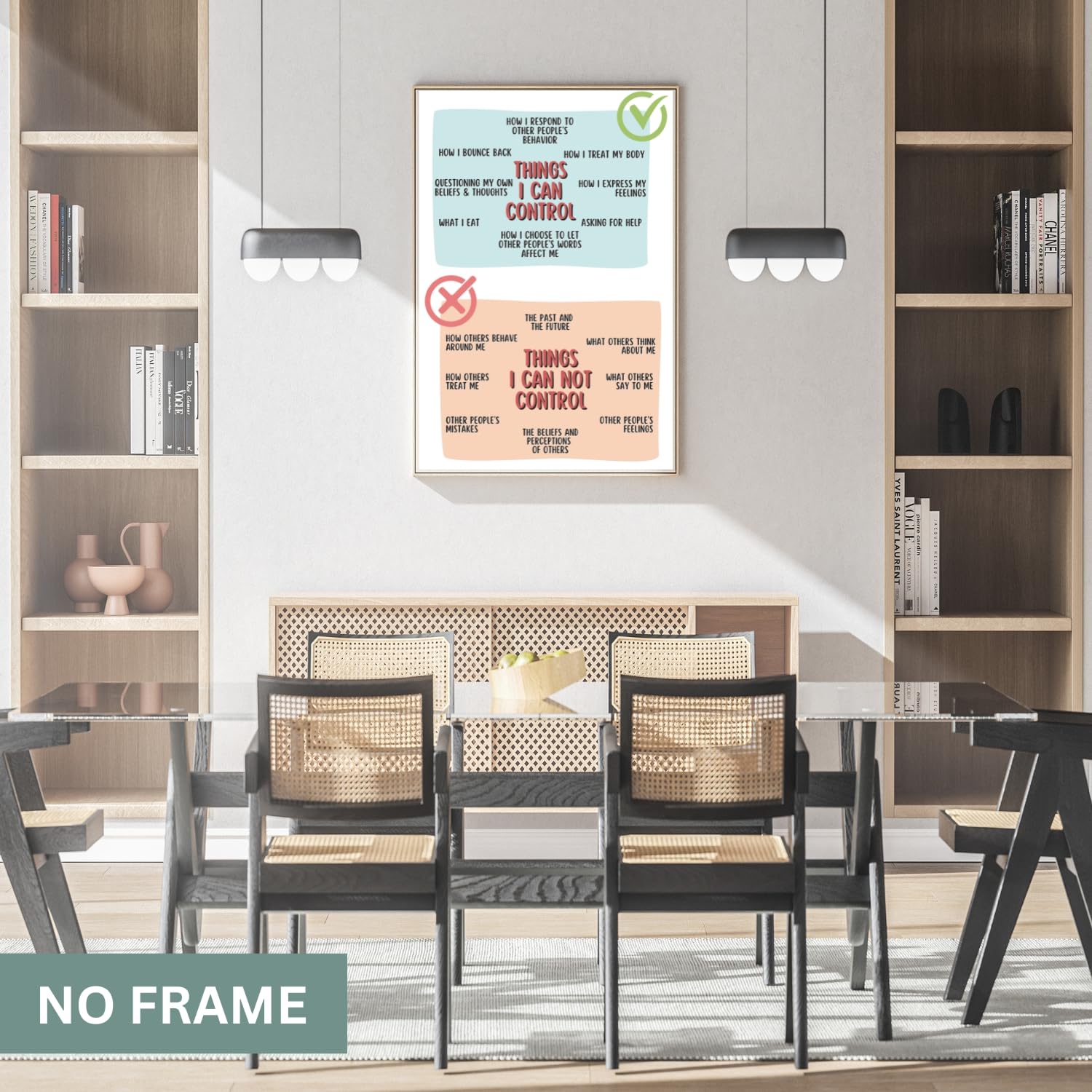 Things I Can Control Poster - Mental Health Classroom Decor for School Counselors, Therapists & Social Workers - 11x17 Inch Laminated Print - Perfect for Office Decor & Student Counseling Sessions