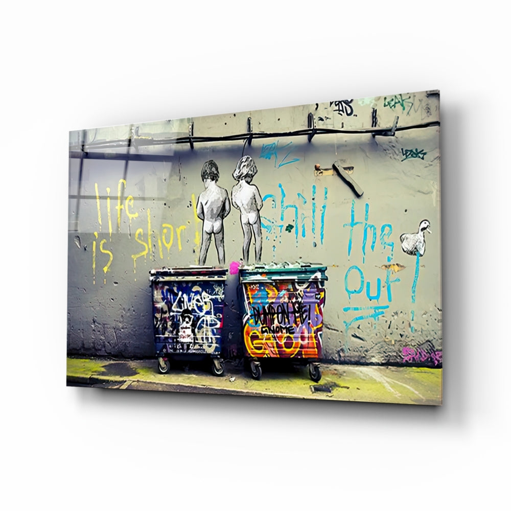 Life Is Short - Motivational Quote Wall Art for Home & Office Decor - Perfect for Living Room, Bedroom, or Workspace Inspiration