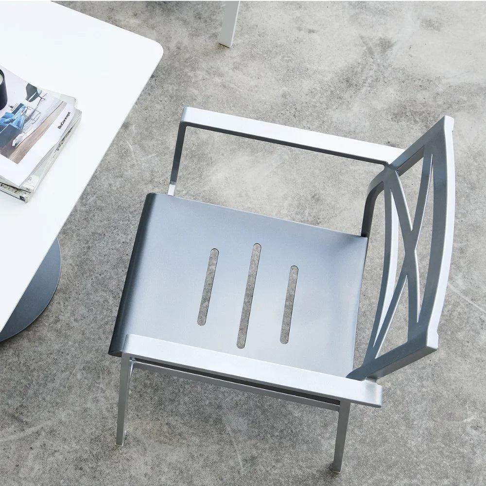 Bishop Aluminum Outdoor Dining Armchair Set of 4 - Patio, Garden, Poolside, and Backyard Dining Chairs for Comfortable Outdoor Seating