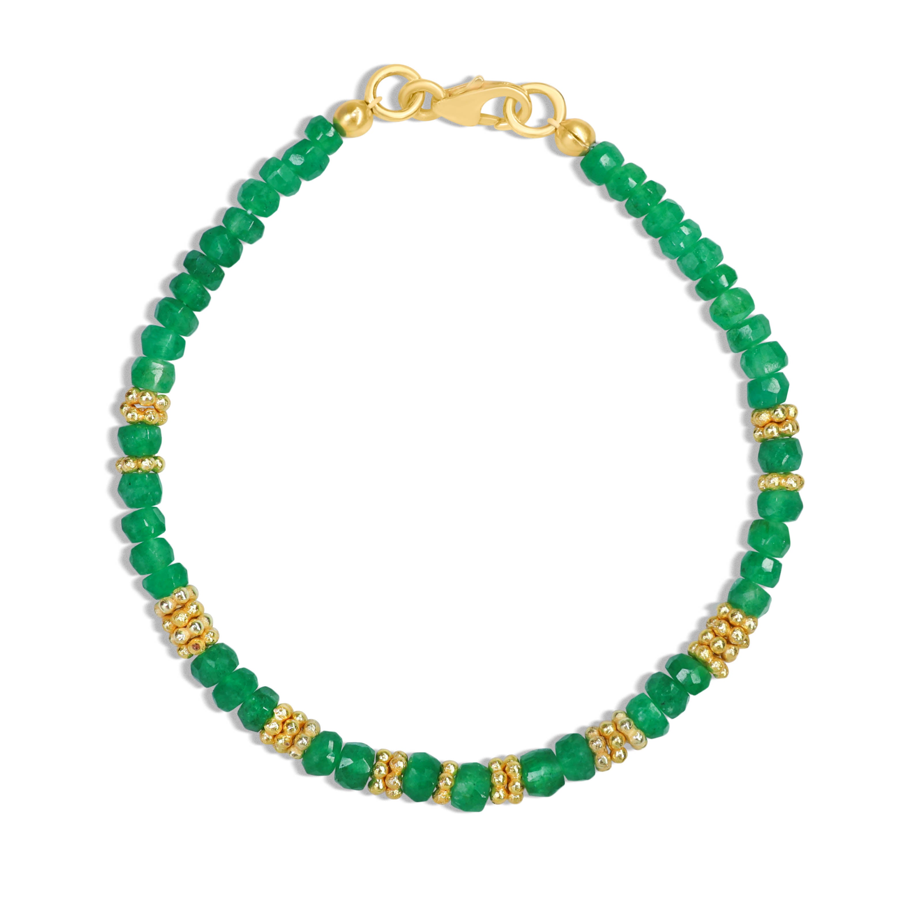 Natural Emerald Gemstone Beaded Bracelet for Women - Elegant Handmade Jewelry for Daily Wear, Gifts & Special Occasions