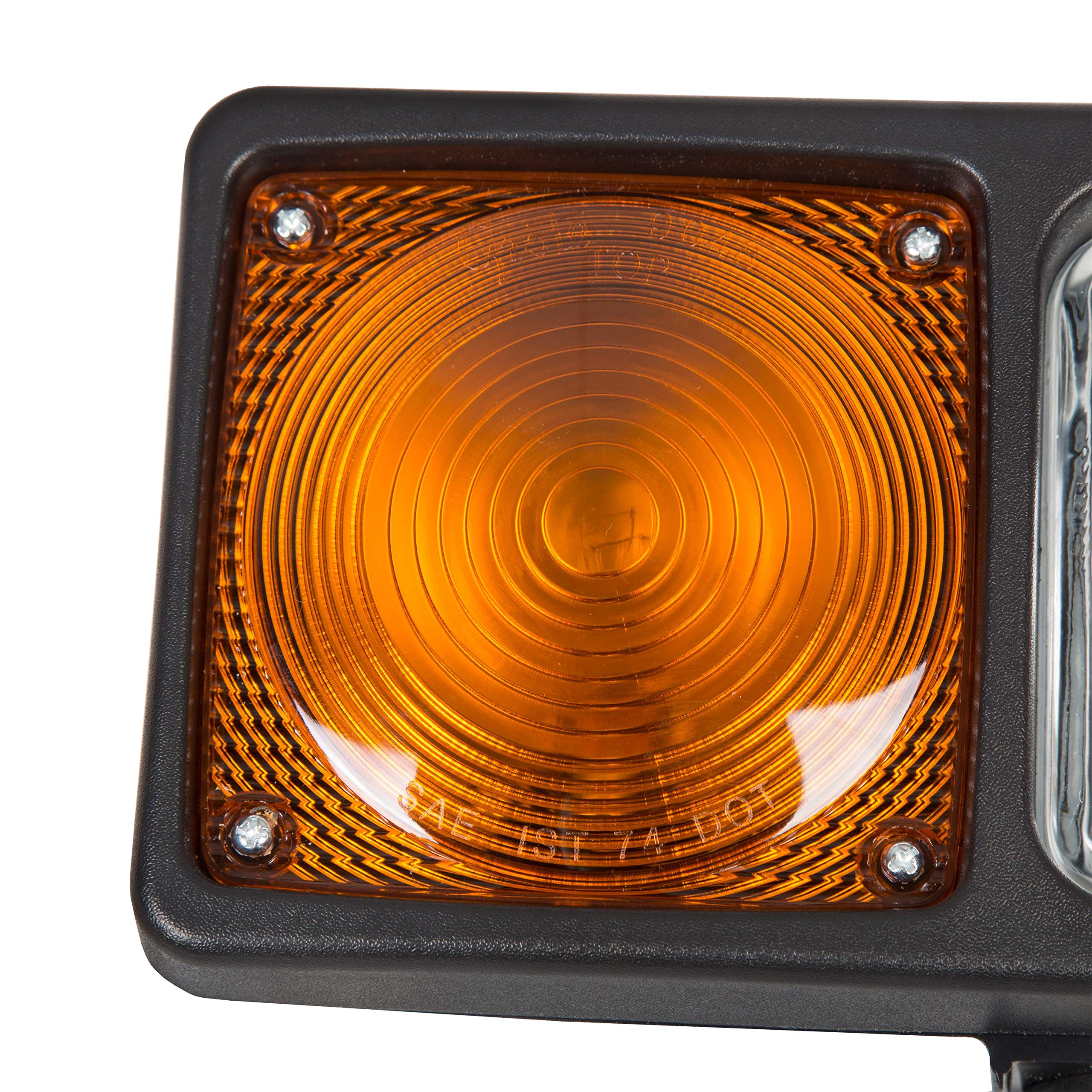 HECASA Universal Trunk Snowplow Lights - Clear Plastic Lens with Black Housing Replacement for 64261-4 | Compatible with Snow Plows, Winter Vehicles & Off-Road Trucks