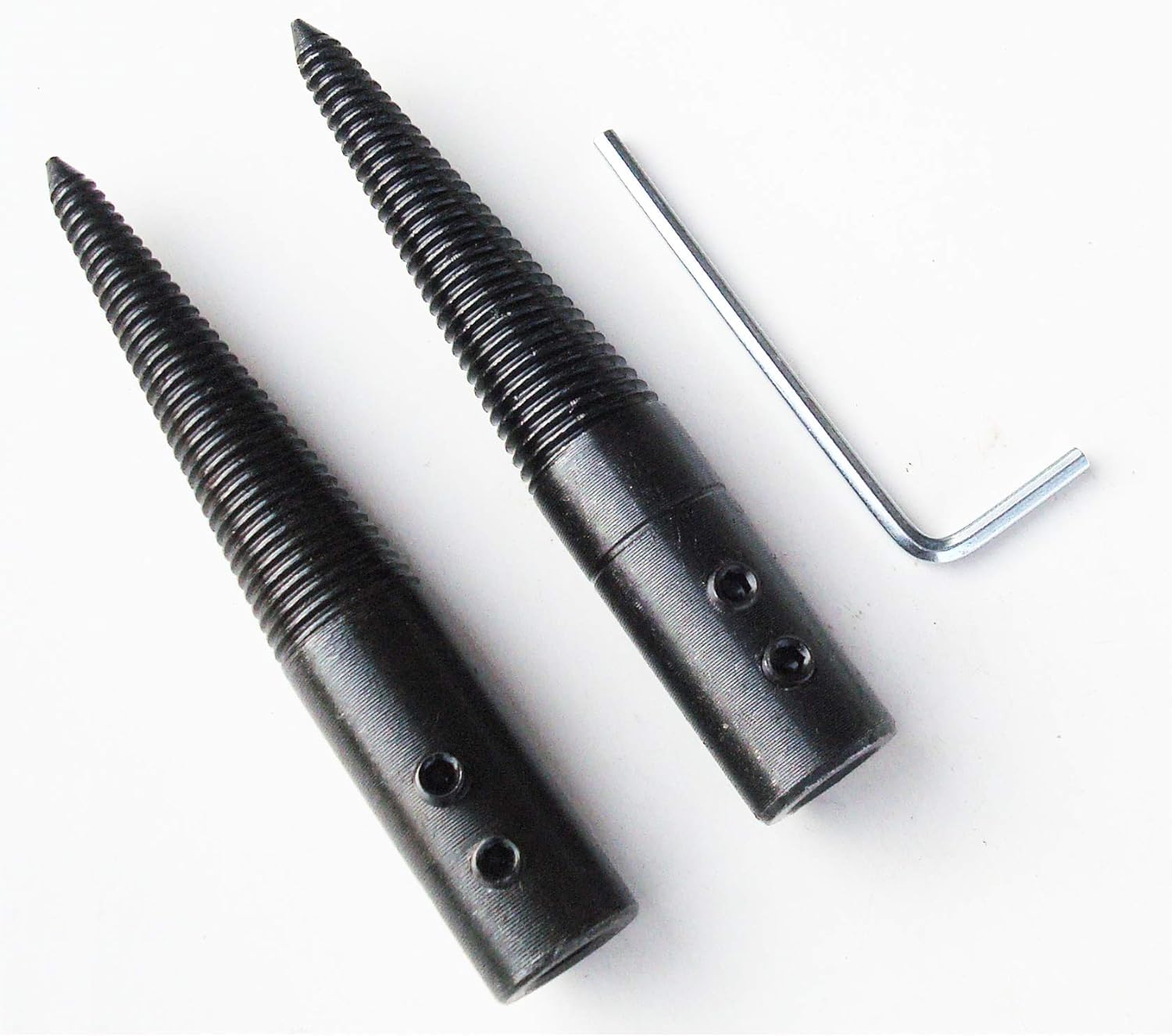 2 Pcs Tapered Spindle Adapter with Threaded Polishing Shaft & Fastening Screws - 1/2