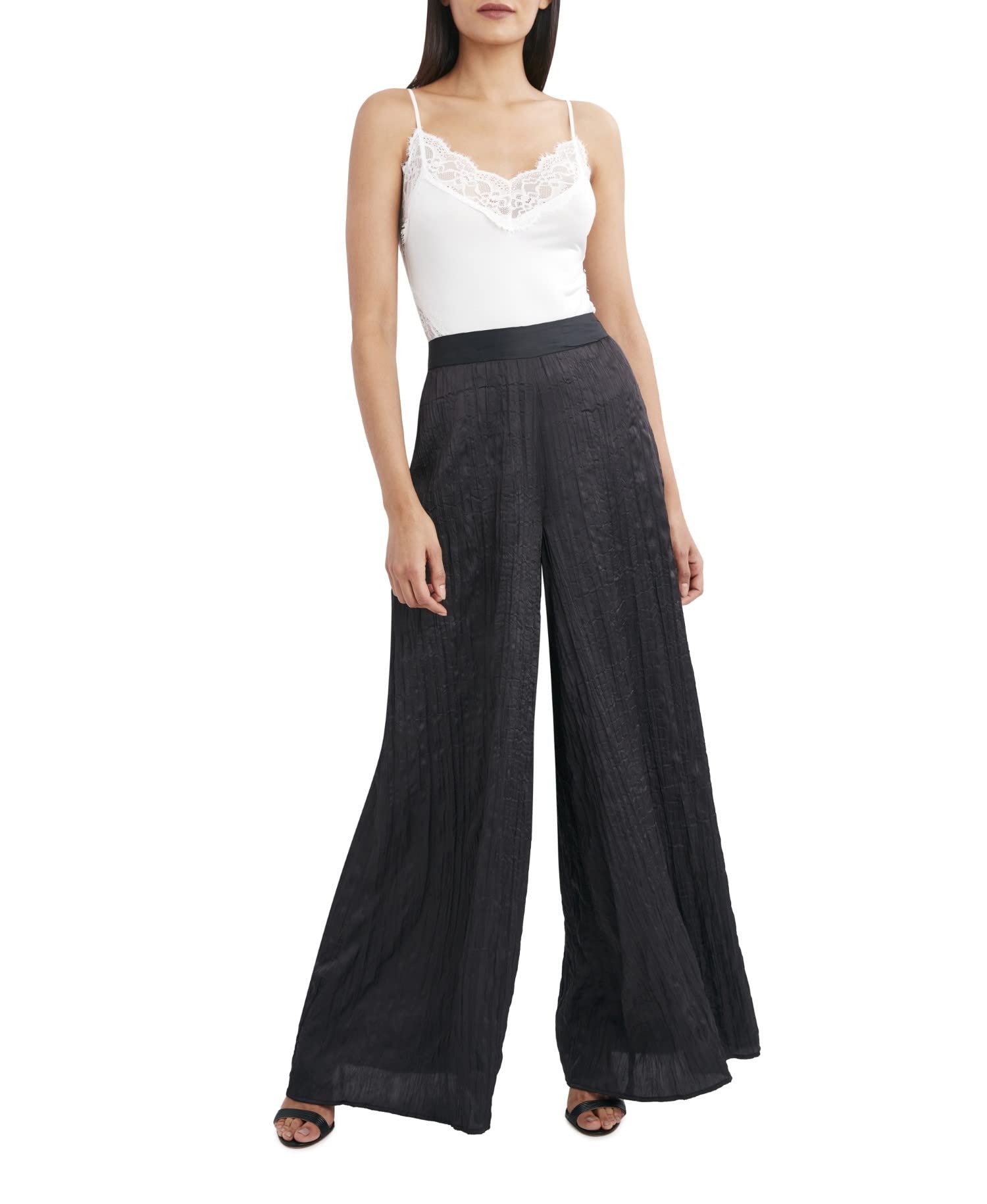 BCBGMAXAZRIA Women's High Waisted Wide Leg Pants - Comfortable Stretch Fabric for Work, Office & Casual Wear | Plus Size Options Available