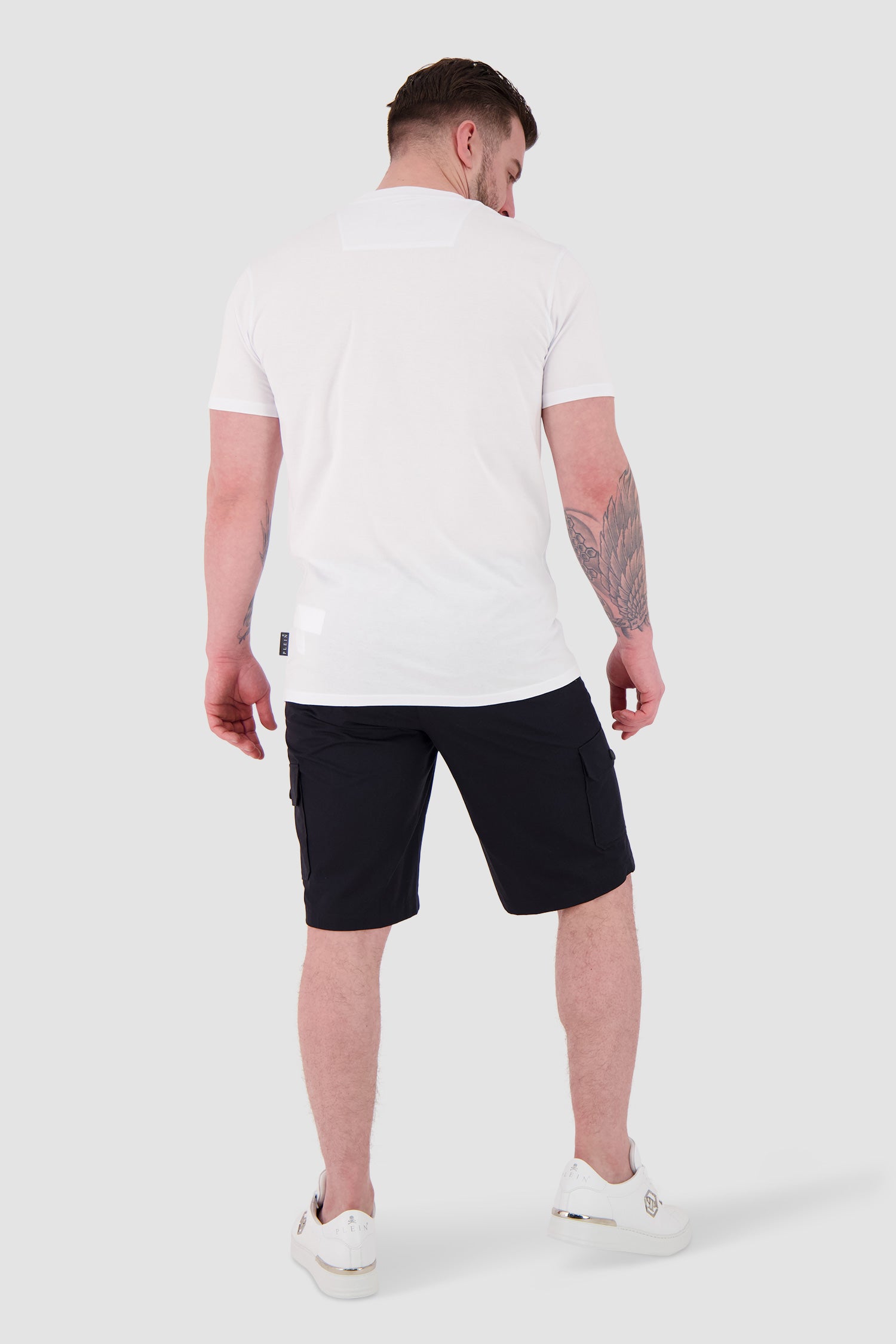 Philipp Plein White Round Neck Short Sleeve T-Shirt for Men - Stylish Casual Wear for Everyday Outfits & Street Fashion