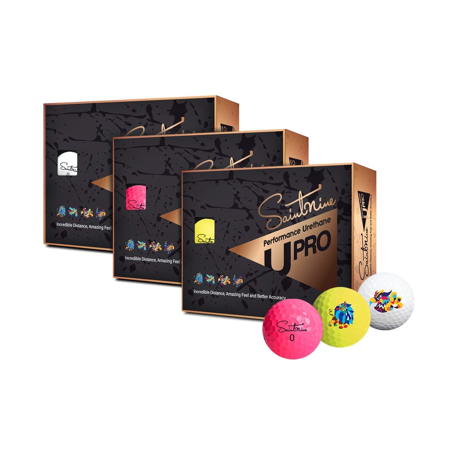 SAINTNINE U-Pro Golf Balls - Premium Performance Golf Balls (12 Pack/Dozen) for Long Distance & Control - Perfect for Tournaments, Practice & Casual Play