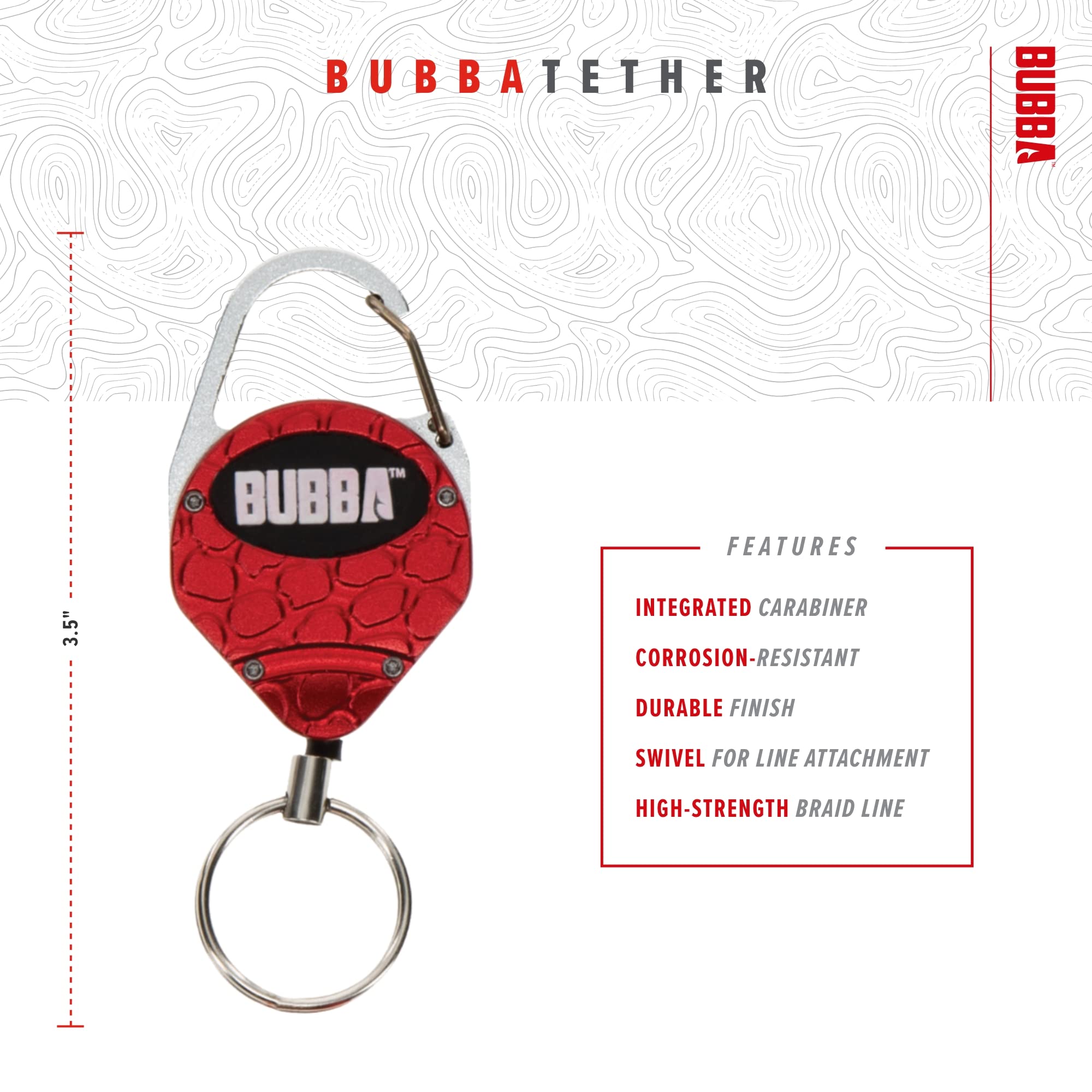BUBBA Tether Tool with Heavy-Duty Carabiner Clip & 36