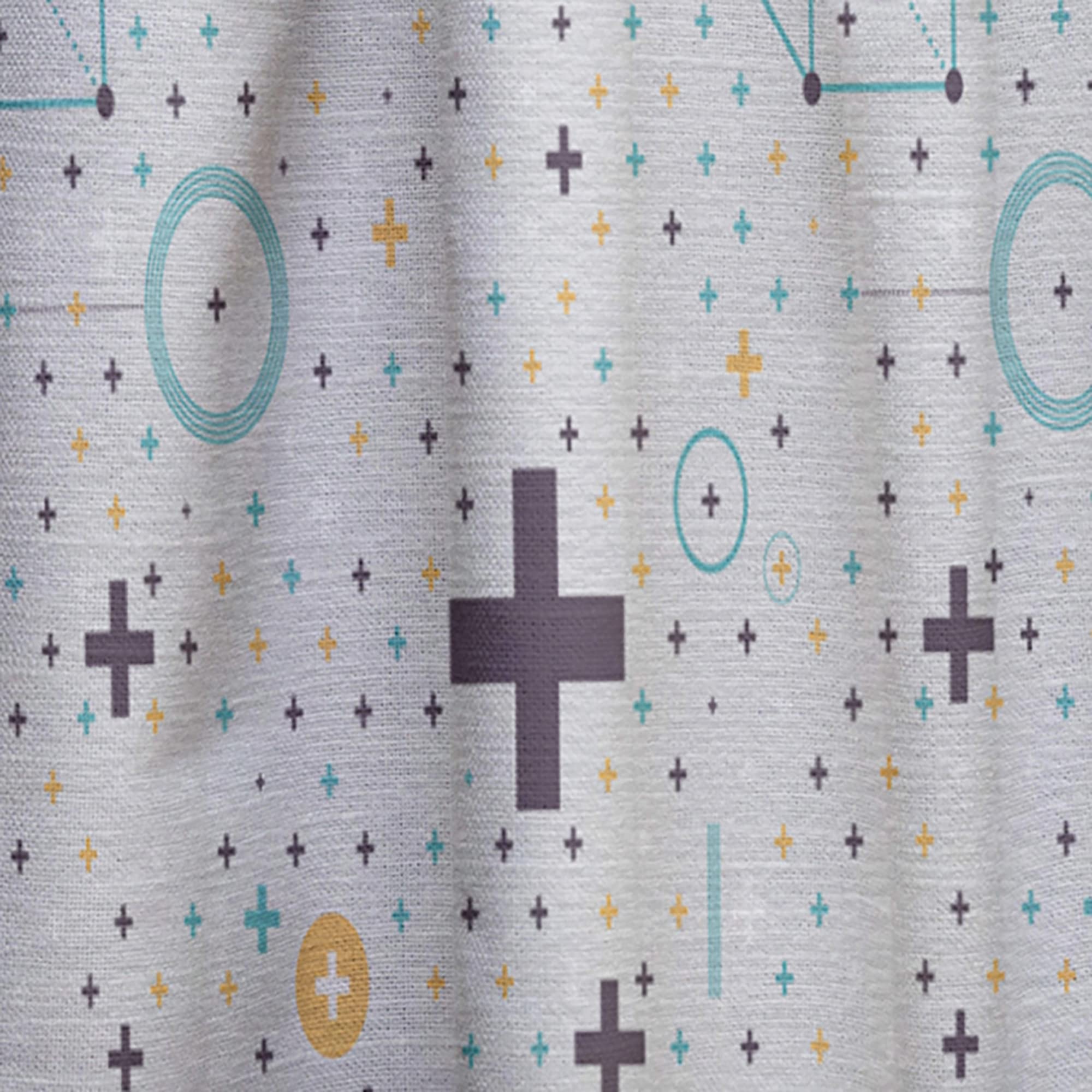 DesignQ Minimalist Geometric Pattern Blackout Curtains - Thermal Insulated Single Panel 52x63 Inch - Perfect for Bedroom & Living Room Window Treatments