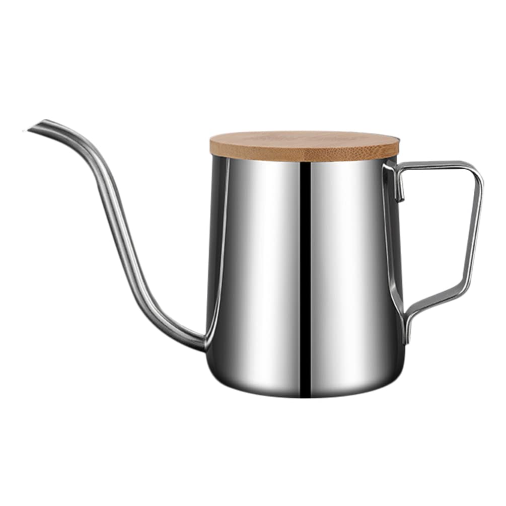 Veemoon Gooseneck Coffee Kettle - Stainless Steel Pour Over Kettle with Narrow Spout for Precise Pouring, Perfect for Espresso, Drip Coffee & Tea Brewing - Wooden Handle & Hanging Ears for Easy Storage - Ideal for Home Baristas & Coffee Enthusiasts