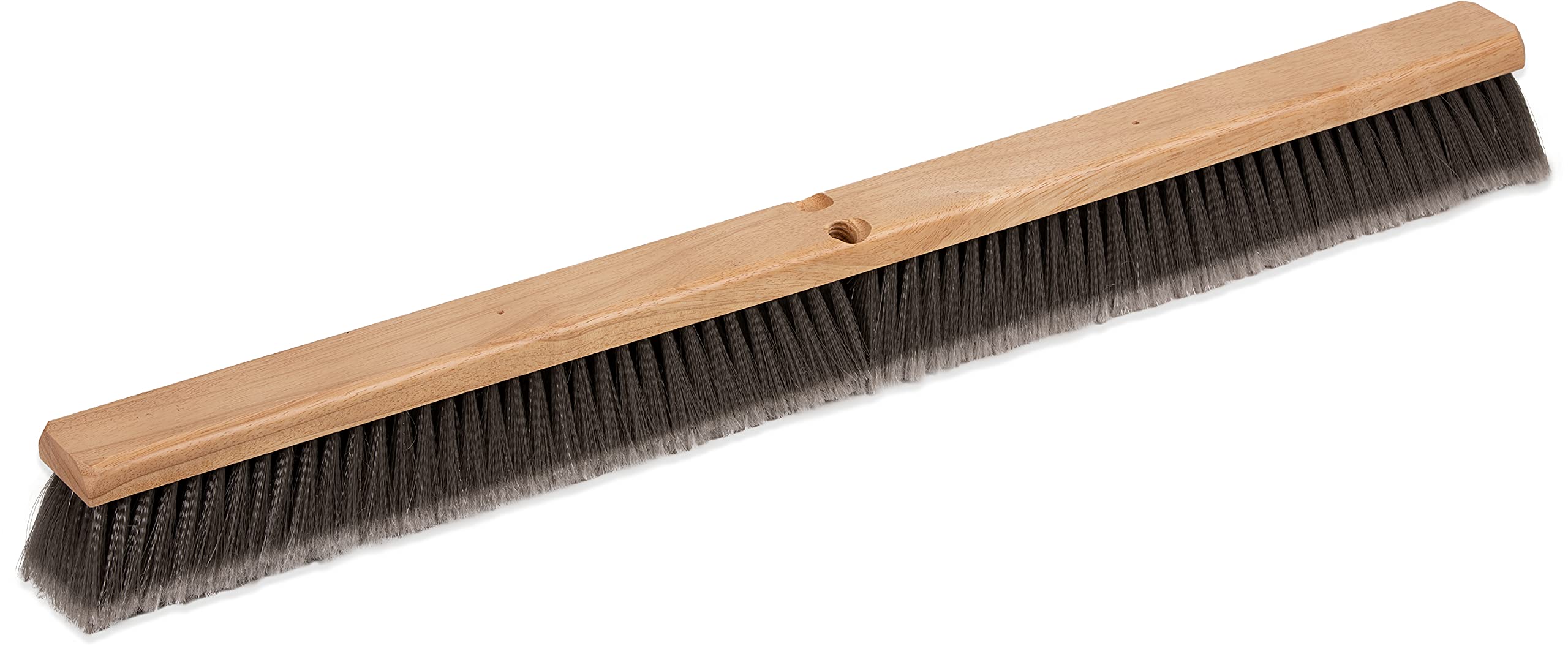 SPARTA Flo-Pac Plastic Flagged Sweep Floor Broom - 36 Inch Gray Industrial Broom for Cleaning Warehouses, Garages & Driveways (Pack of 6) - Heavy Duty Commercial Cleaning Tool for Dust, Debris & Large Areas