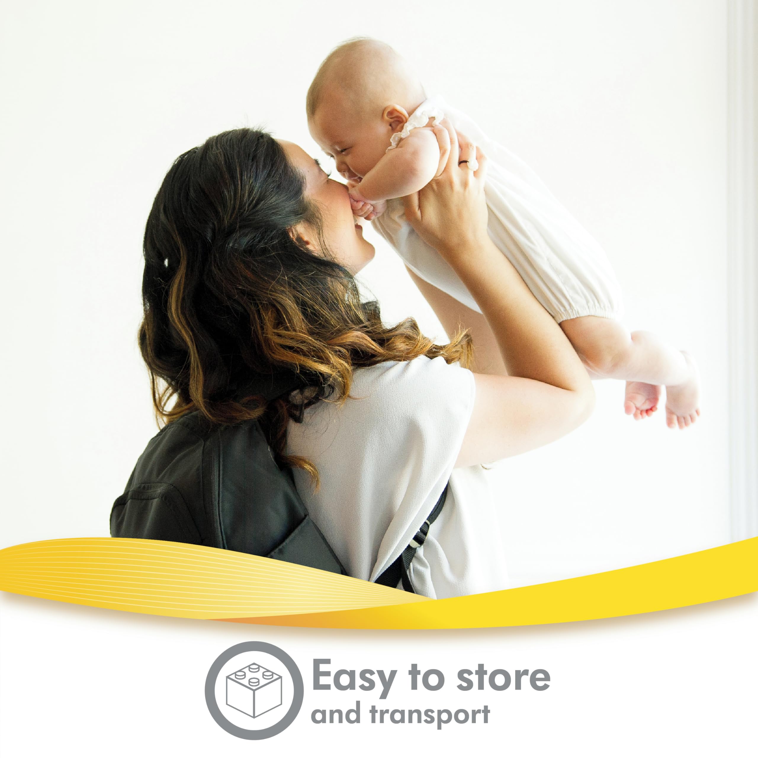 Medela Quick Clean MicroSteam Bags - 12 Pack Sterilizing Bags for Baby Bottles & Breast Pump Parts | Kills 99.9% of Germs & Bacteria | Safe for Most Breast Pump Accessories | Perfect for Travel, Daycare & Home Use (Yellow)