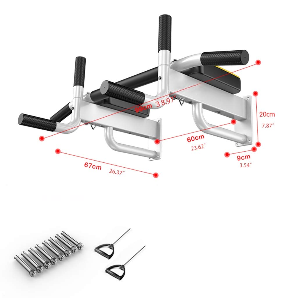 Multi-Grip Pull Up Bar Wall Mounted - Chin Up Station for Home Gym, Strength Training & Fitness Workouts - Perfect for Doorway, Garage & Small Space Home Exercise