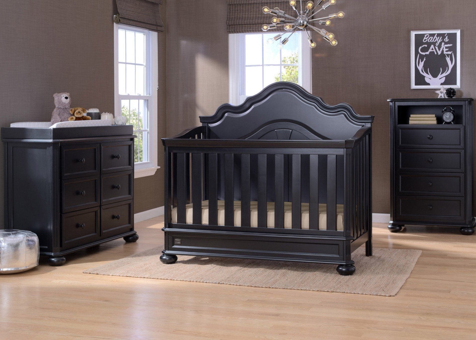 Peyton 4-in-1 Convertible Crib with Toddler Bed & Changer - Modern Nursery Furniture for Baby & Toddler - Perfect for Small Spaces & Growing Families