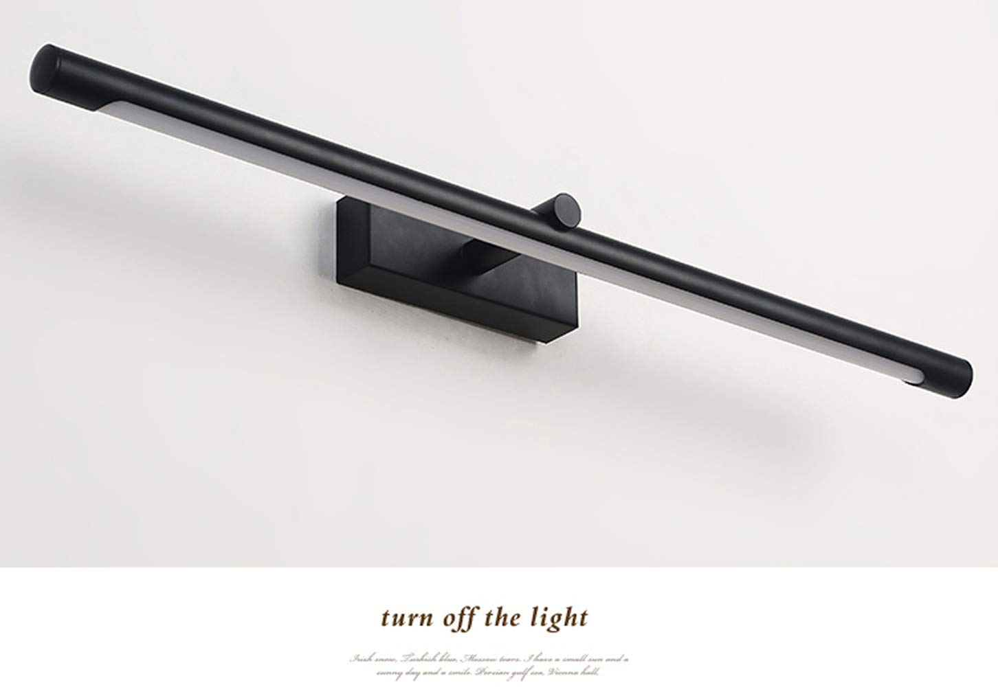18.11 Inch 8W LED Vanity Light Fixture - Warm White 3000K, IP44 Rated, Modern Bathroom Mirror Front Lighting for Makeup & Grooming