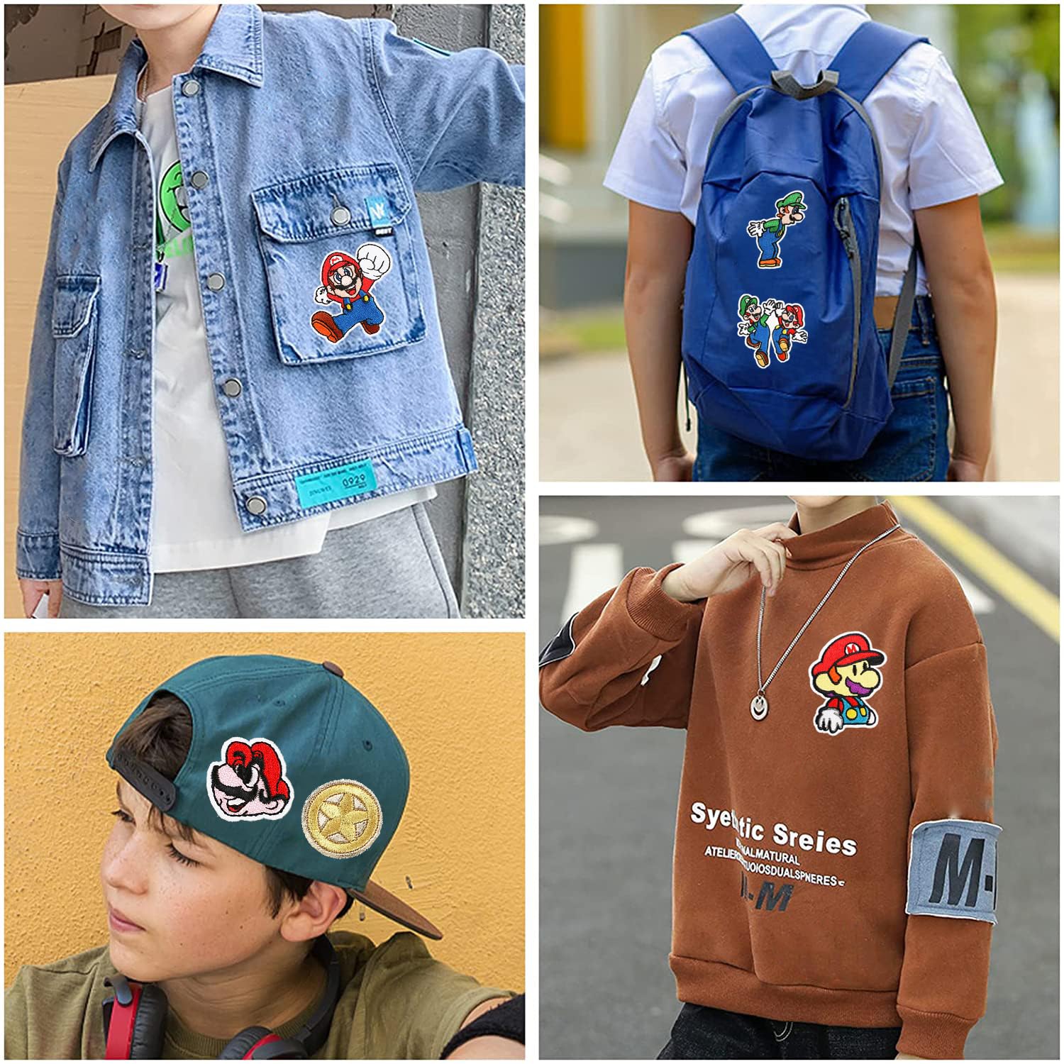 20PCS Iron On Patches & Sew On Embroidered Applique Patches - Cute Cartoon Anime Fabric Repair Patches for Kids & Adults - Perfect for Clothes, Jeans, Jackets, Hats, Shoes & Backpacks - DIY Fashion & Clothing Repair Accessories